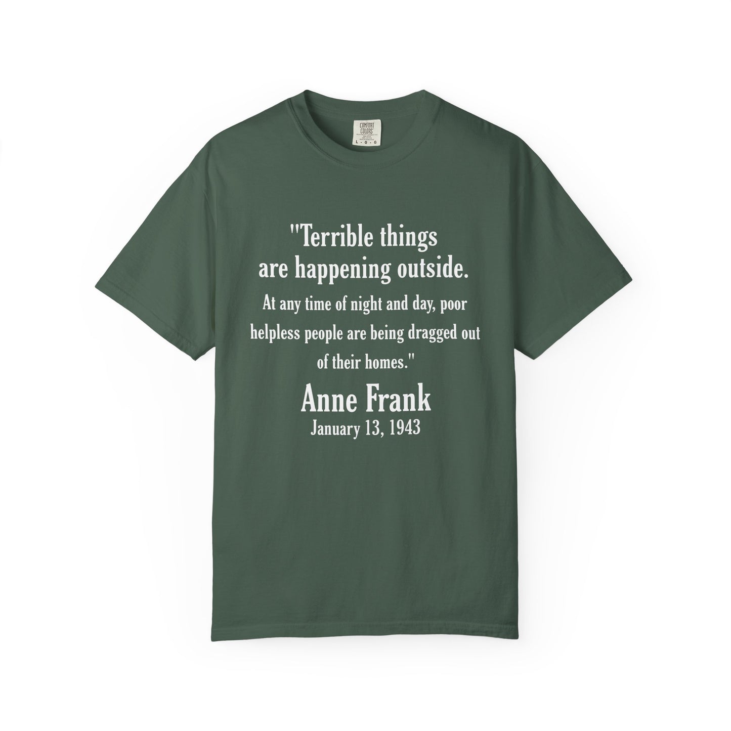 Anne Frank - Unisex Garment-Dyed Tee for Activists