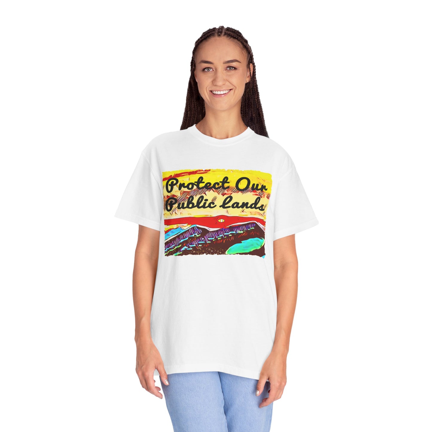Protect Our Public Lands - Unisex Garment-Dyed Tee for Activists
