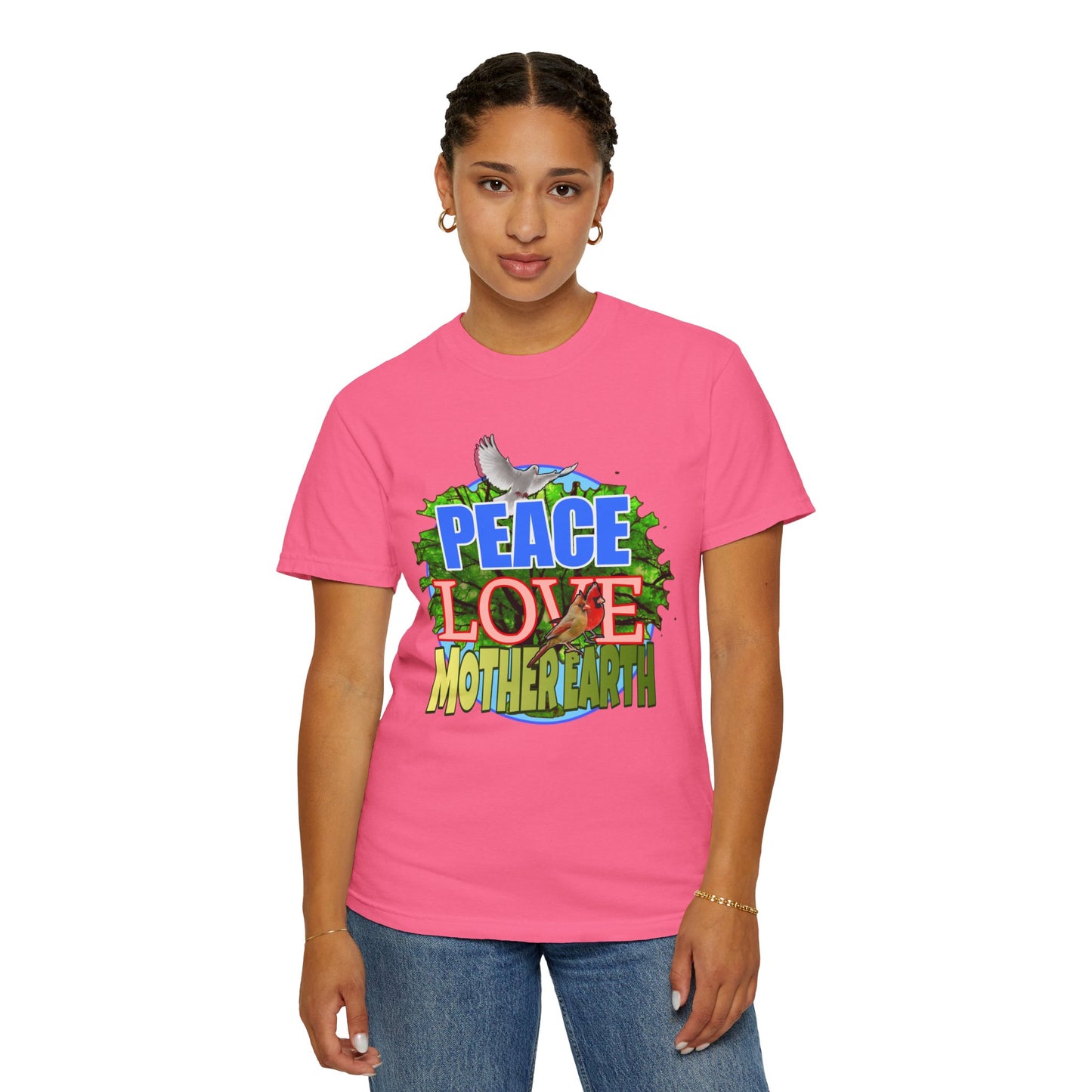 Peace Love - Unisex Garment-Dyed Tee for Activists