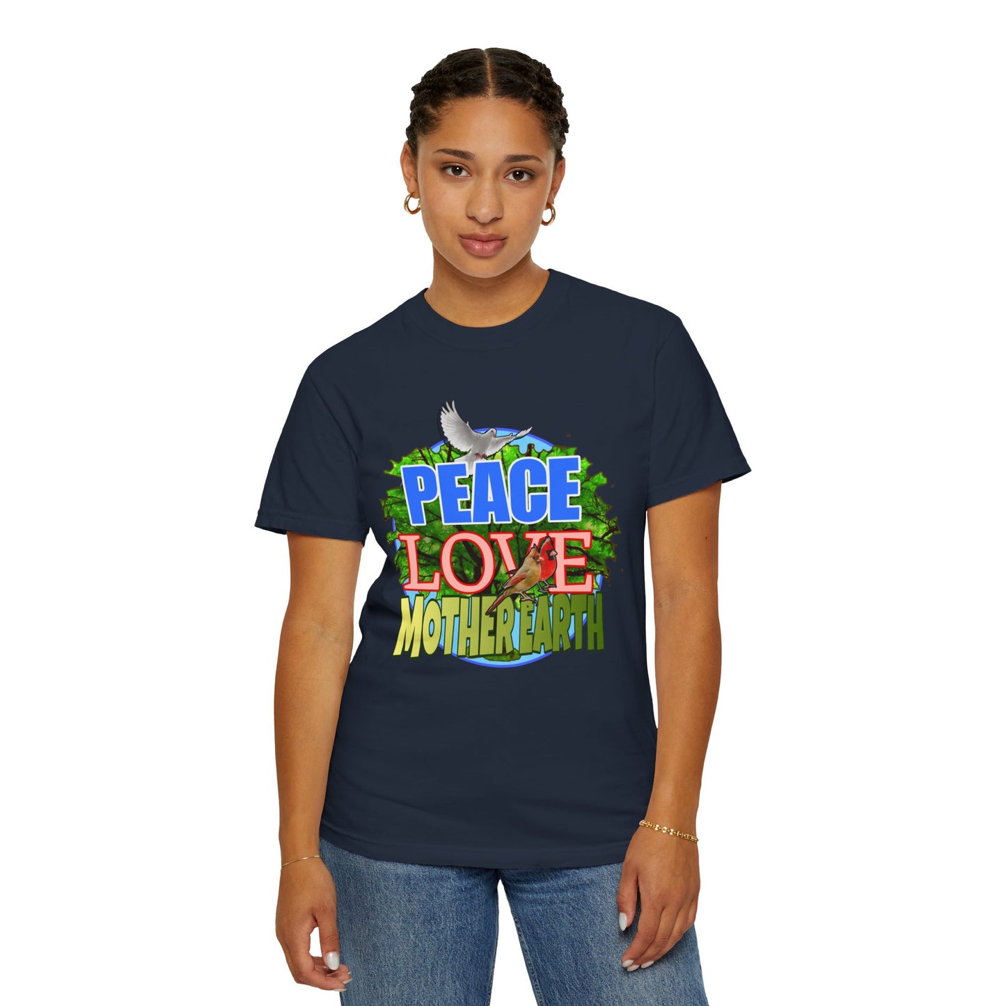 Peace Love - Unisex Garment-Dyed Tee for Activists