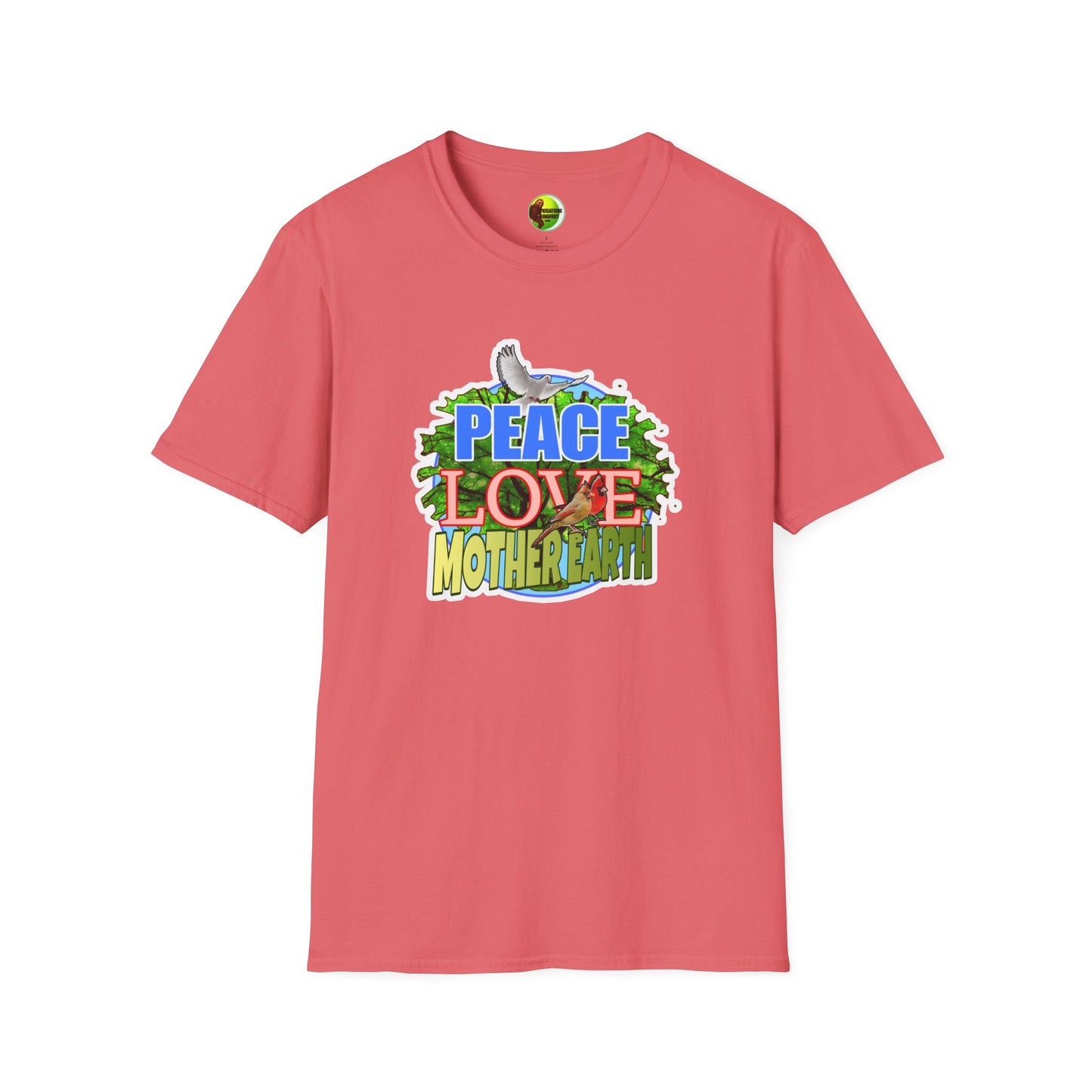 Peace-Love-MotherEarth Unisex Softstyle T-Shirt