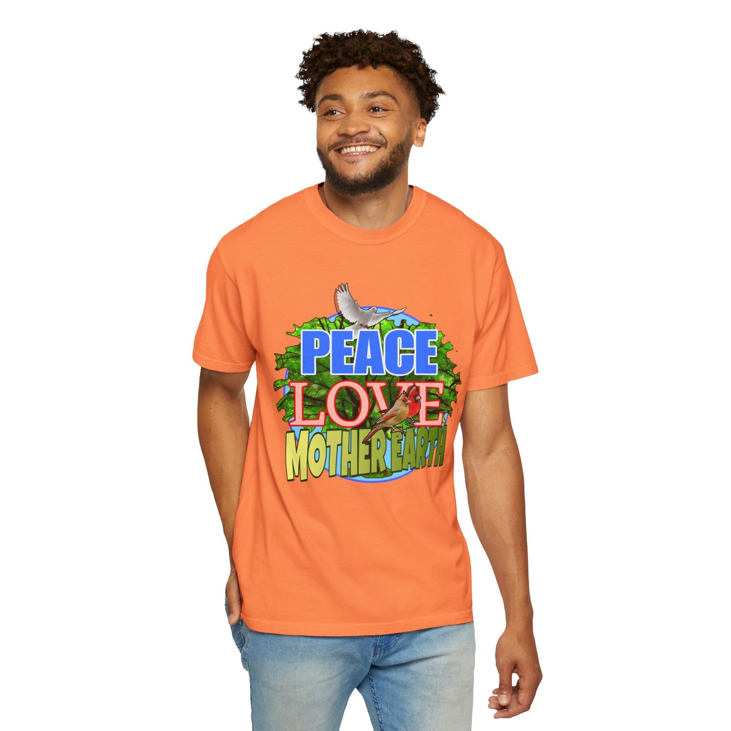Peace Love - Unisex Garment-Dyed Tee for Activists