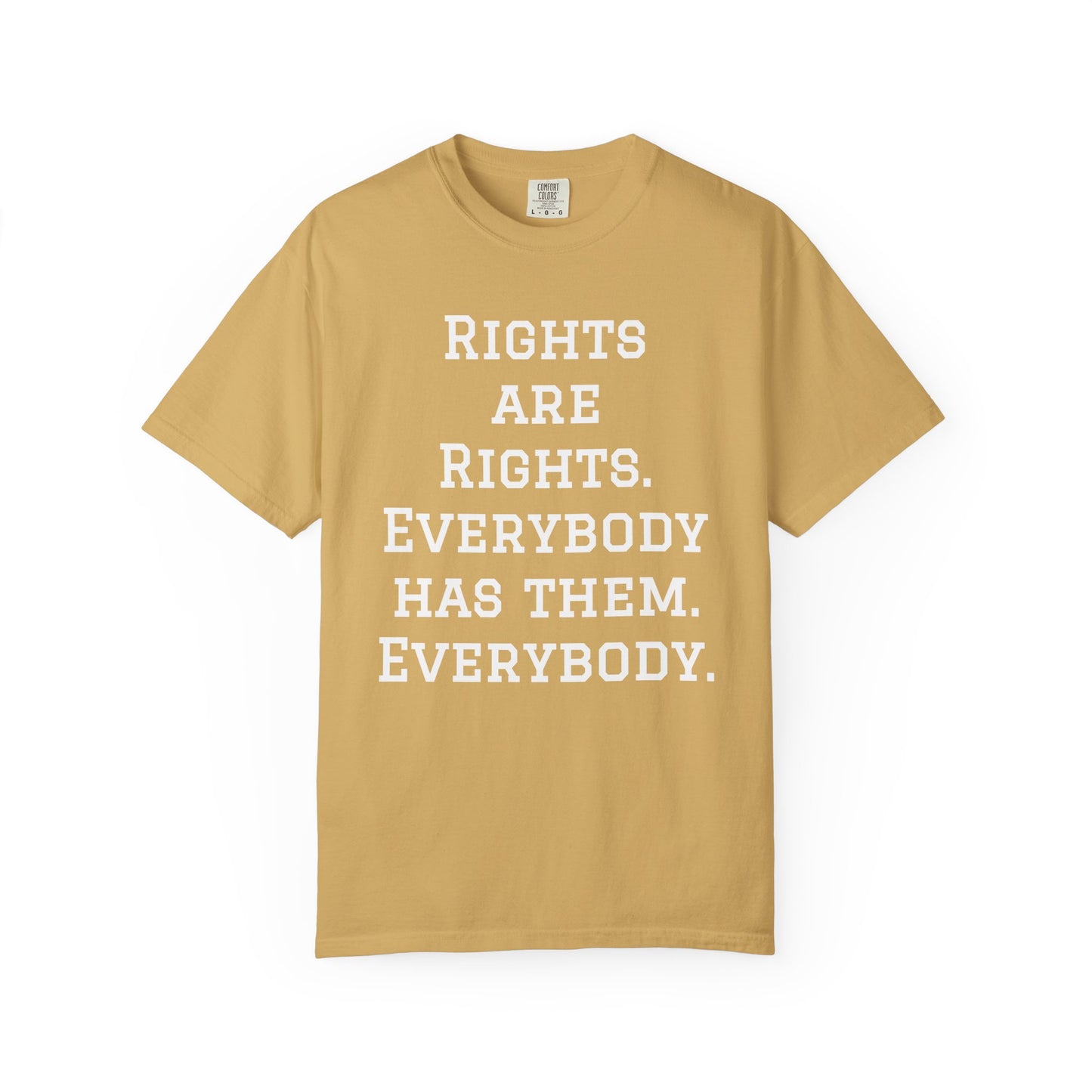 Rights are Rights - Unisex Garment-Dyed Tee for Activists