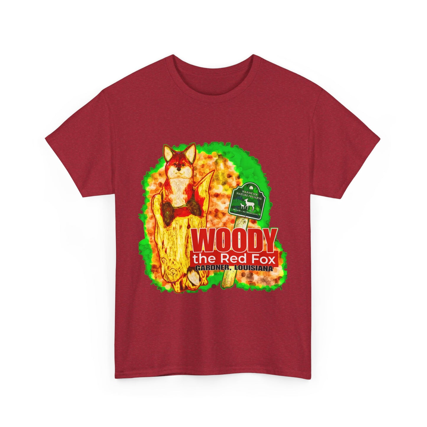Woody the Red Fox Unisex Heavy Cotton Tee - Graphic Tee