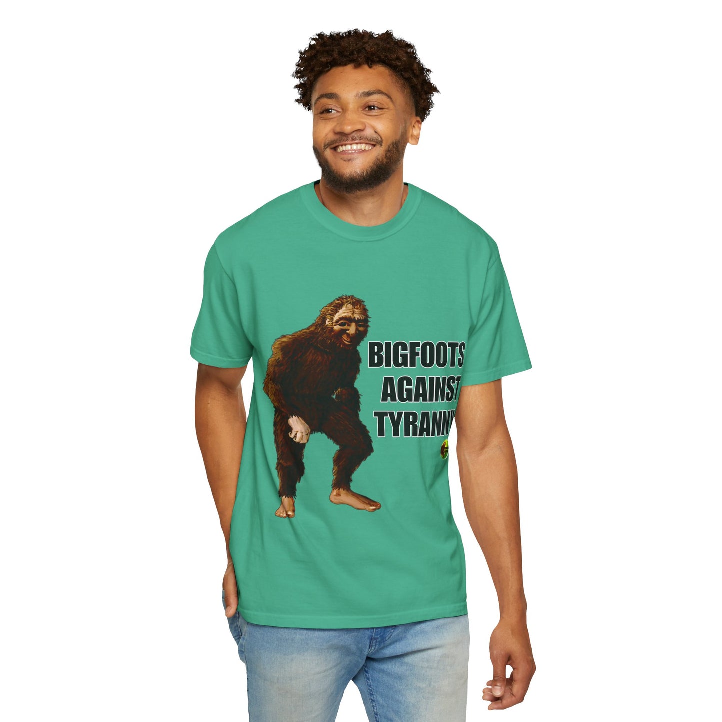 Unisex Garment-Dyed T-shirt - "Bigfoots Against Tyranny" - Fun Statement Tee for Outdoor Lovers