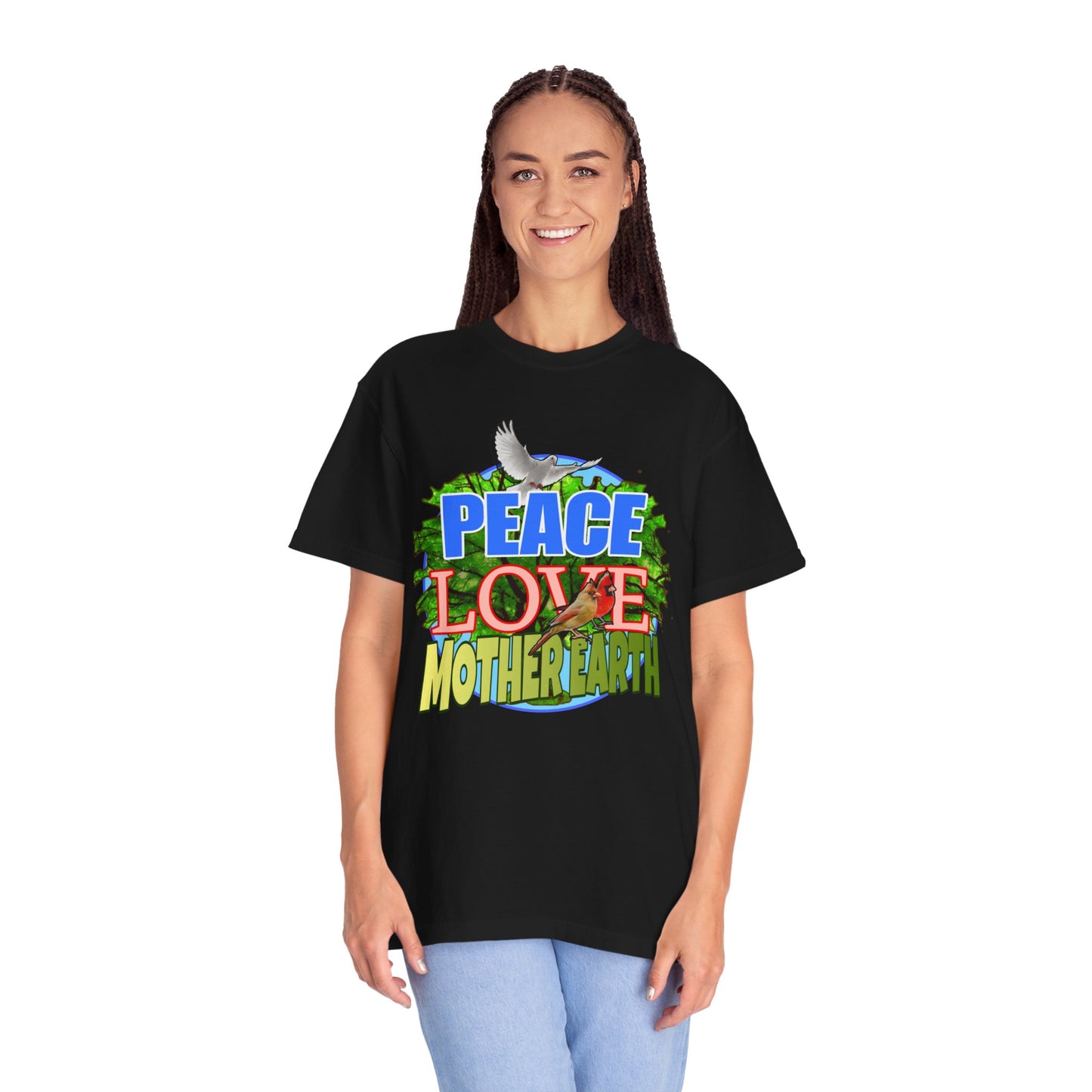 Peace Love - Unisex Garment-Dyed Tee for Activists