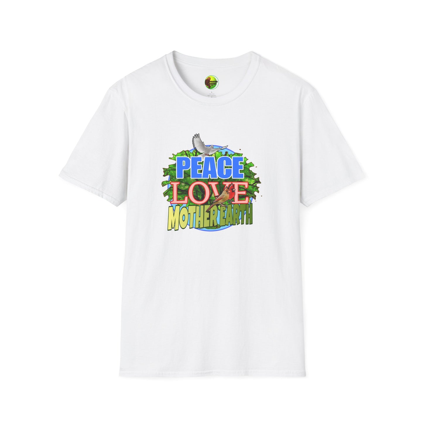 Peace-Love-MotherEarth Unisex Softstyle T-Shirt
