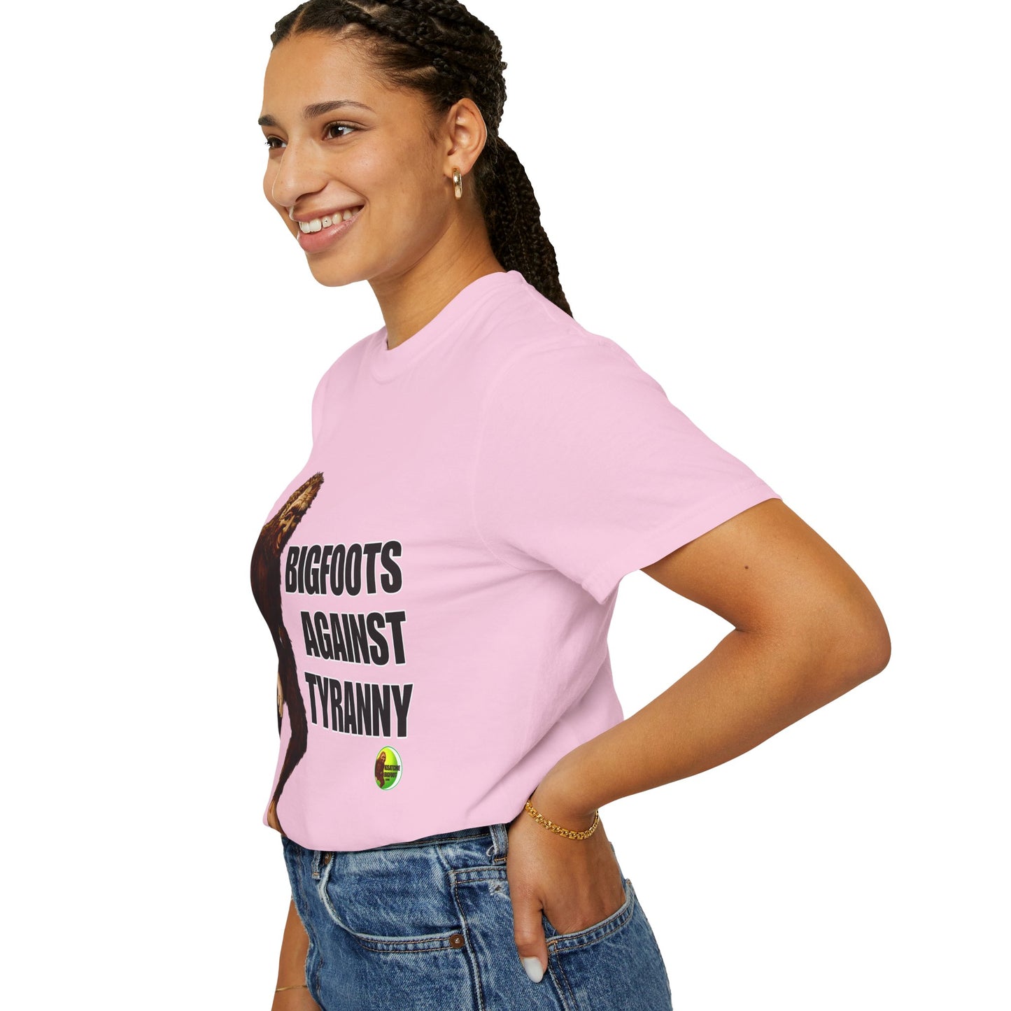 Unisex Garment-Dyed T-shirt - "Bigfoots Against Tyranny" - Fun Statement Tee for Outdoor Lovers