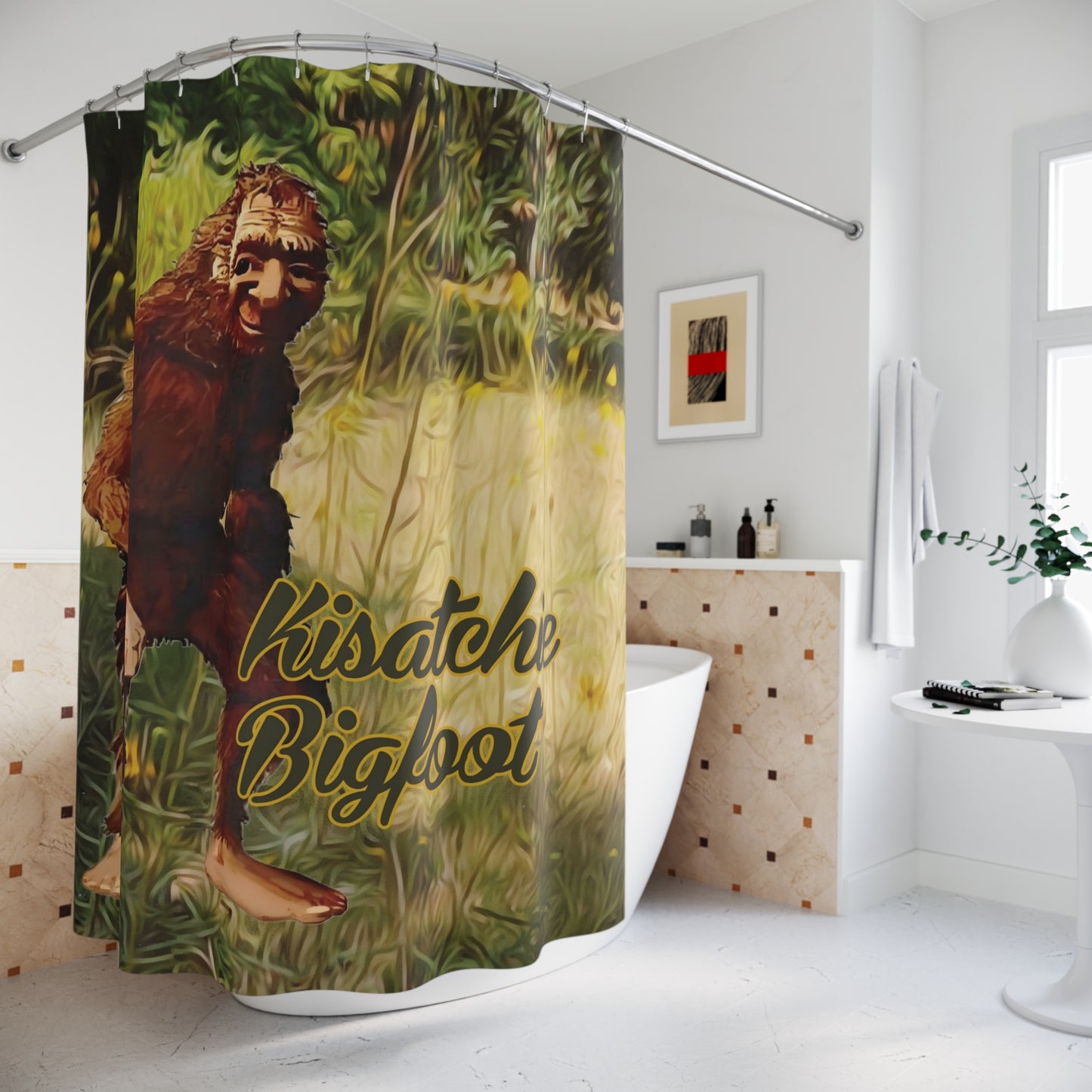 Kisatchie Bigfoot Shower Curtain — Woodland Bathroom Décor