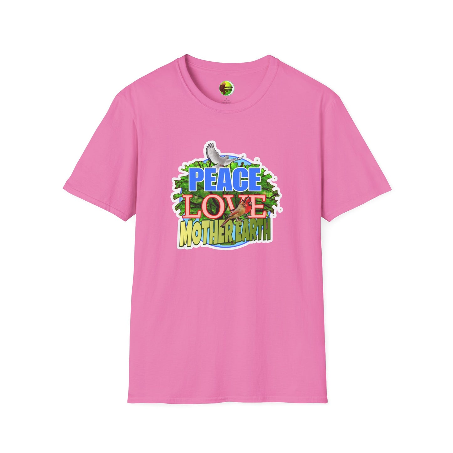 Peace-Love-MotherEarth Unisex Softstyle T-Shirt