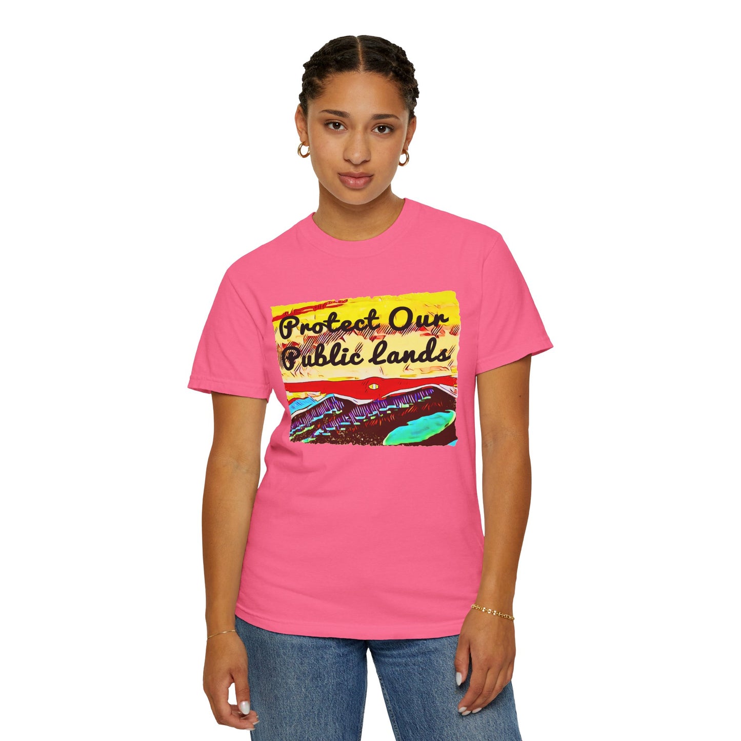 Protect Our Public Lands - Unisex Garment-Dyed Tee for Activists