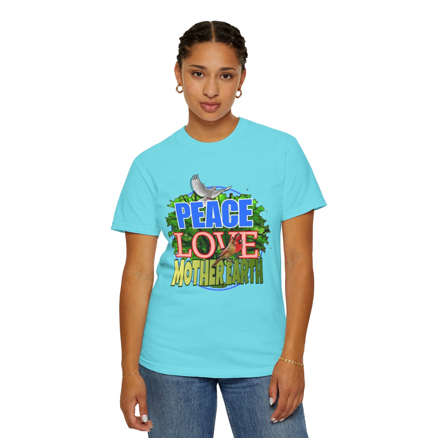 Peace Love - Unisex Garment-Dyed Tee for Activists