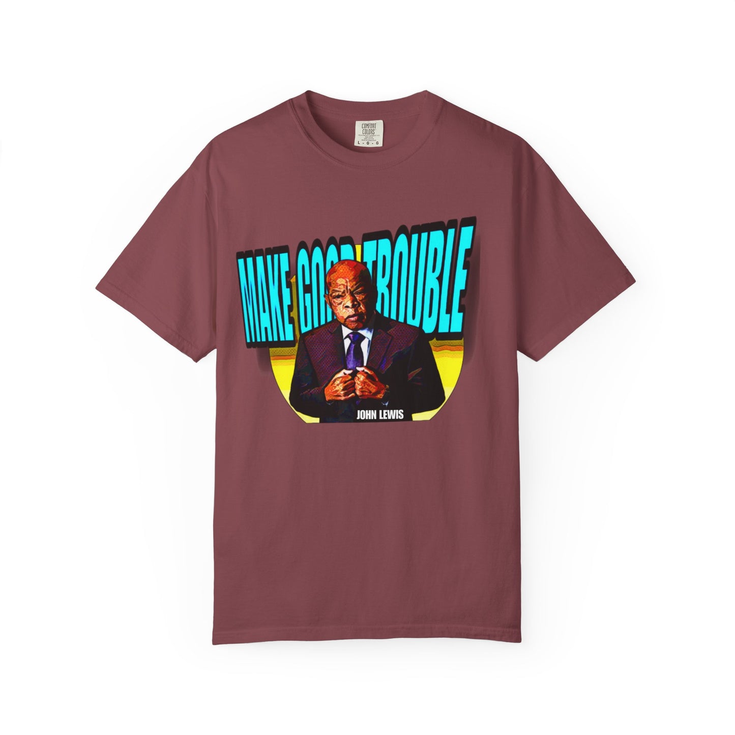 Good Trouble Unisex Garment-Dyed Tee for Activists