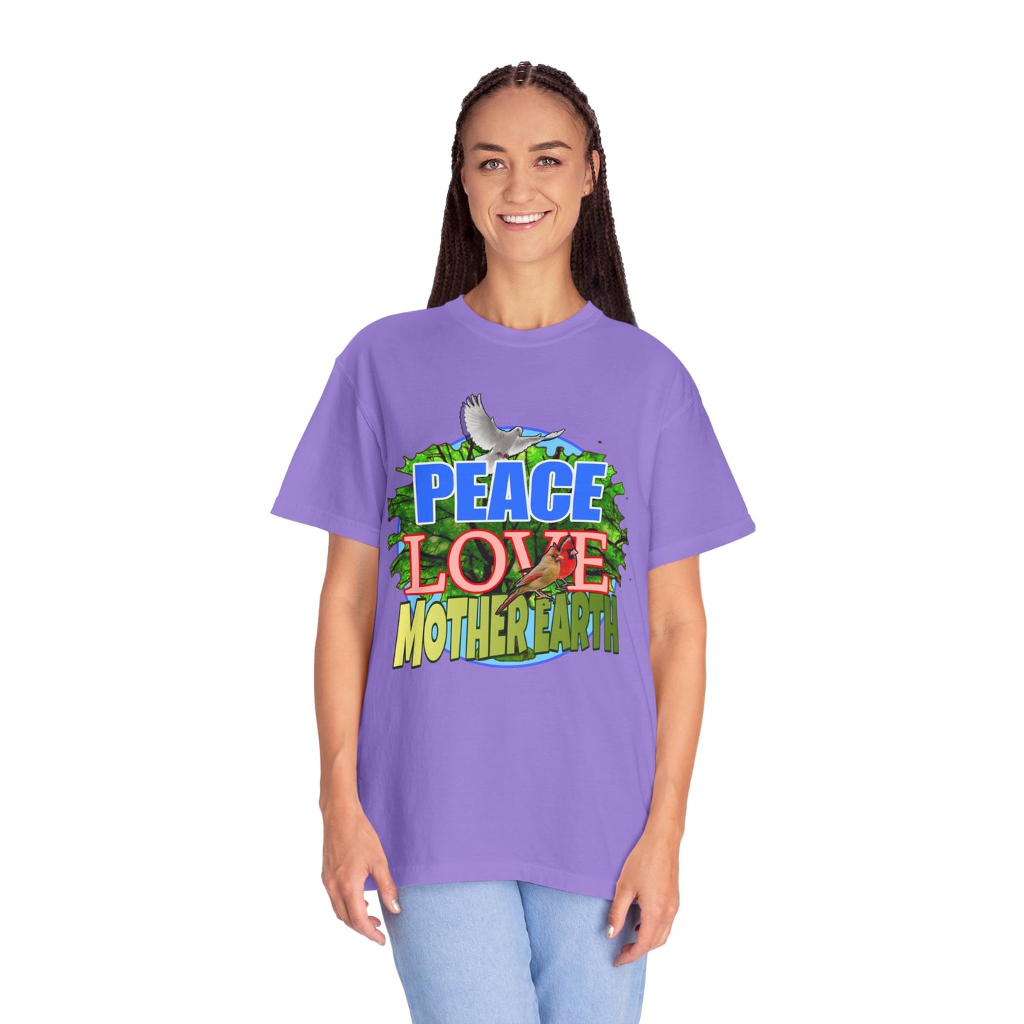 Peace Love - Unisex Garment-Dyed Tee for Activists