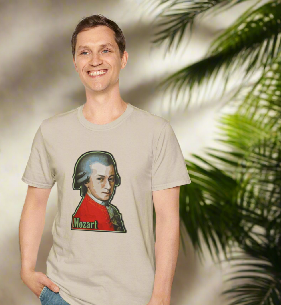 Mozart Unisex Softstyle T-Shirt - Perfect for Music Lovers