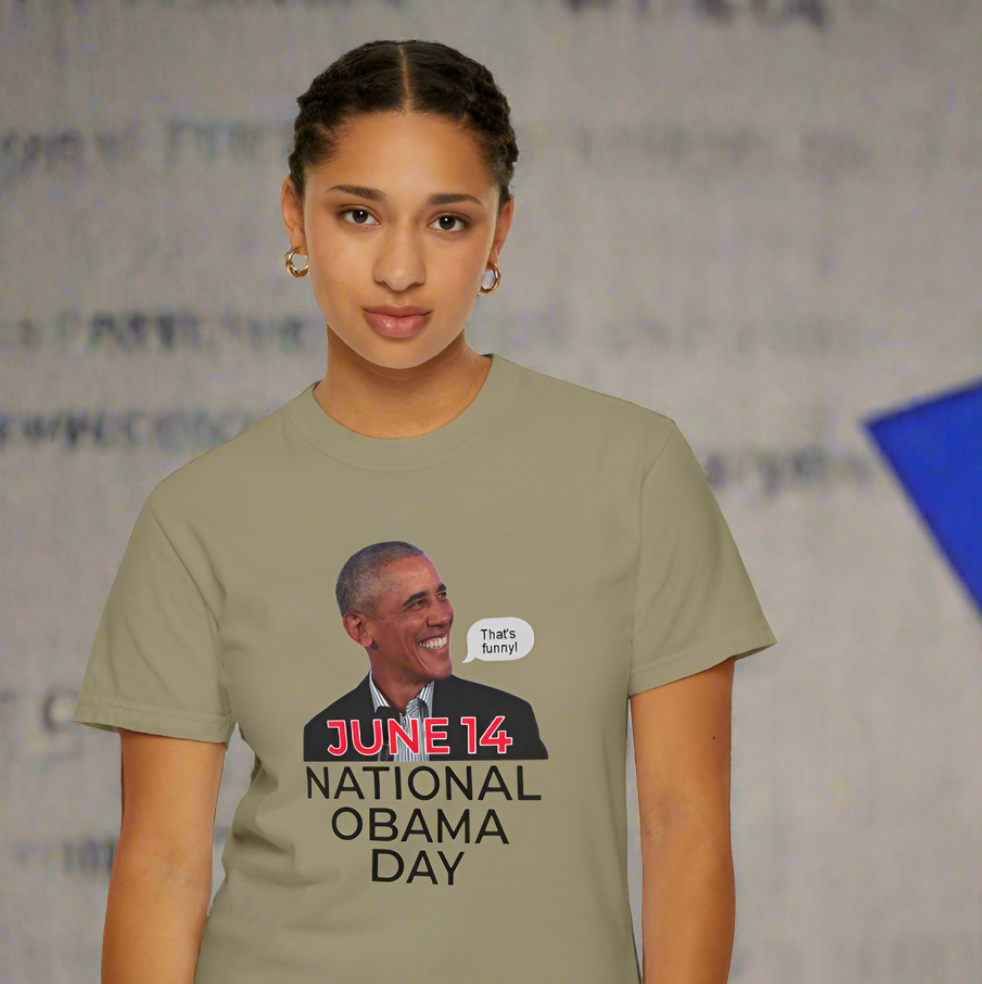 "National Obama Day" T-Shirt - Unisex Garment-Dyed Tee for Activists