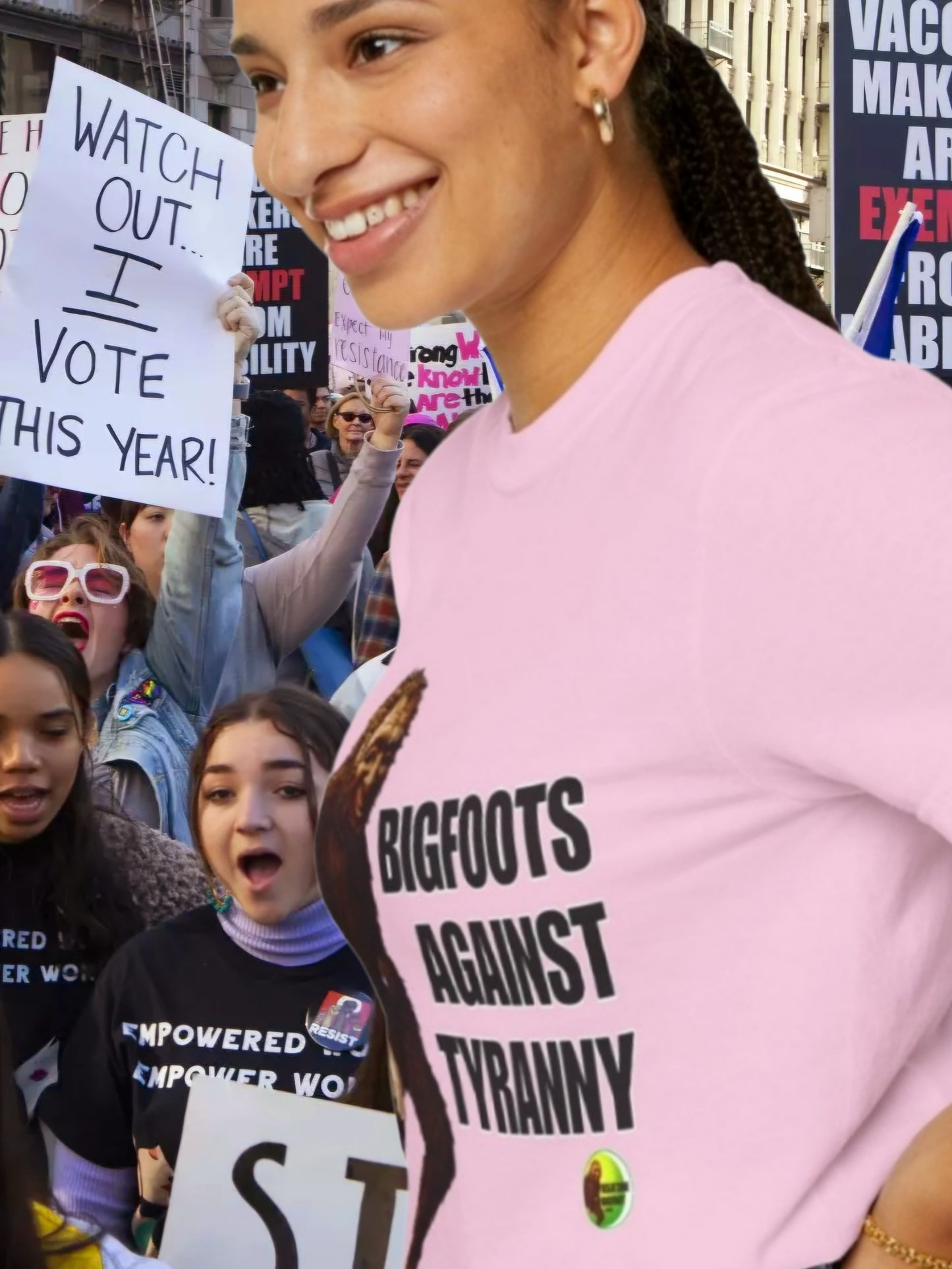 Unisex Garment-Dyed T-shirt - "Bigfoots Against Tyranny" - Fun Statement Tee for Outdoor Lovers