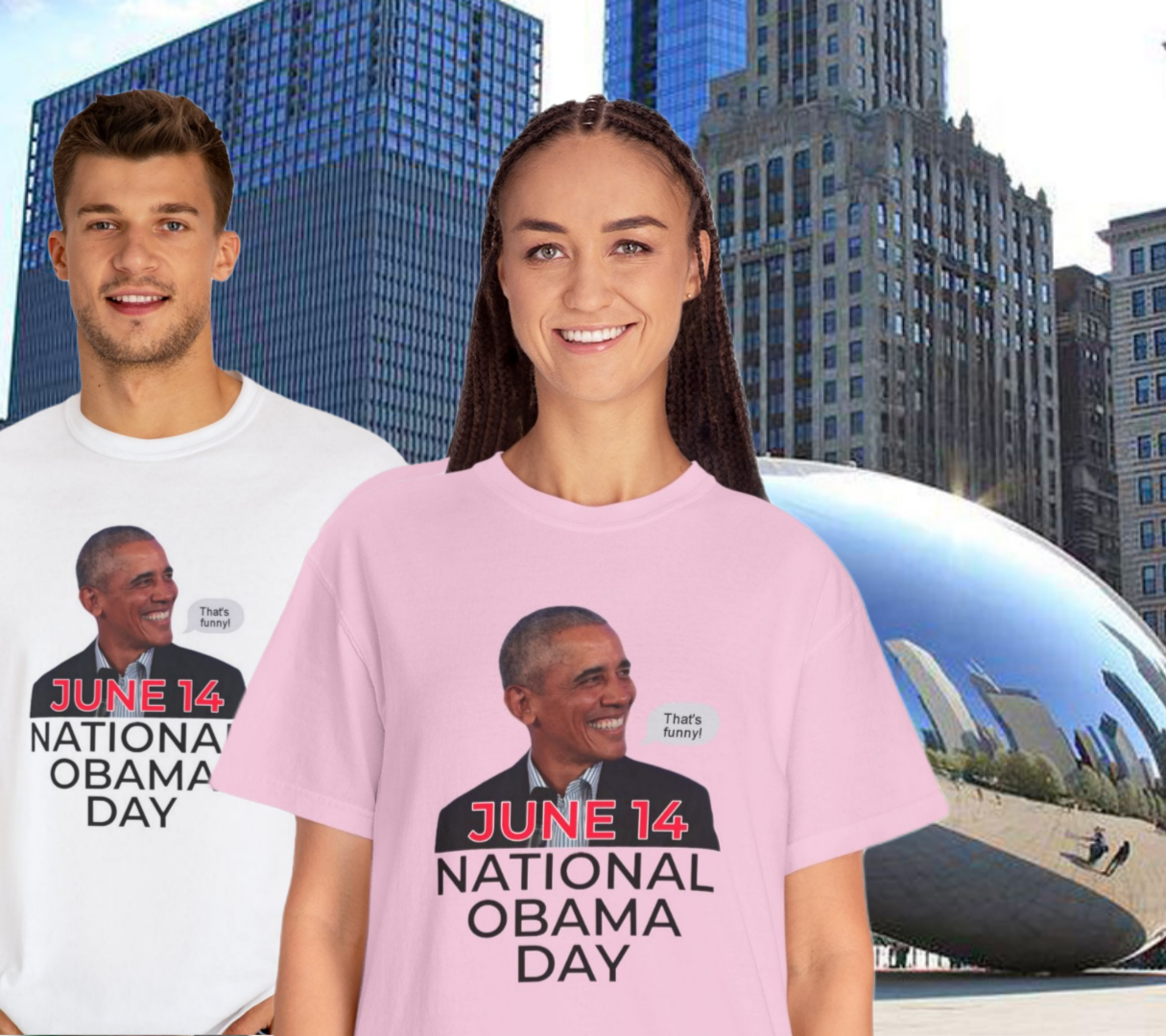 "National Obama Day" T-Shirt - Unisex Garment-Dyed Tee for Activists
