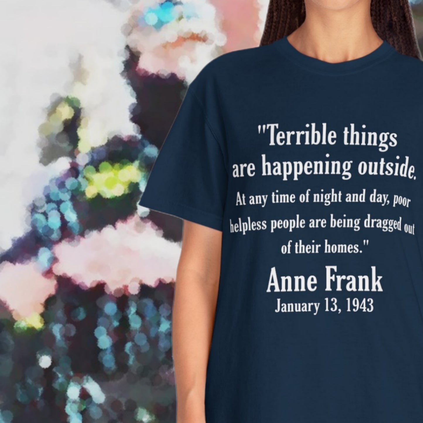 Anne Frank - Unisex Garment-Dyed Tee for Activists