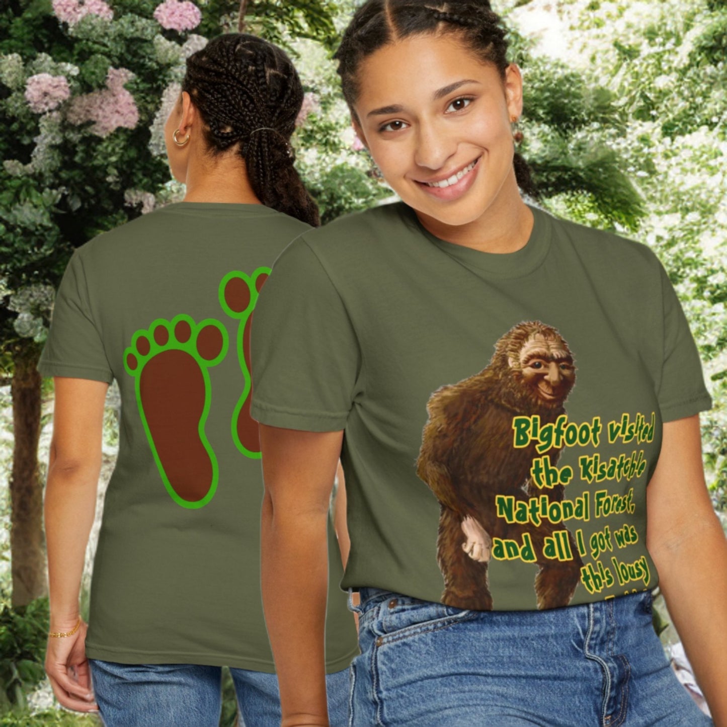 Bigfoot in KNF Unisex Garment-Dyed Tee for Activists