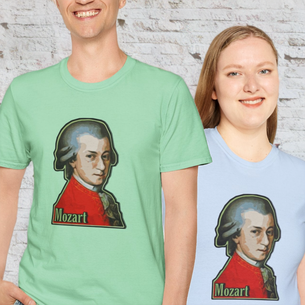 Mozart Unisex Softstyle T-Shirt - Perfect for Music Lovers