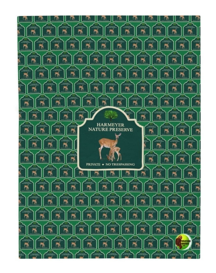 Velveteen Plush Blanket — Harmeyer Nature Preserve Quote: "Because this world was not made just for humans."
