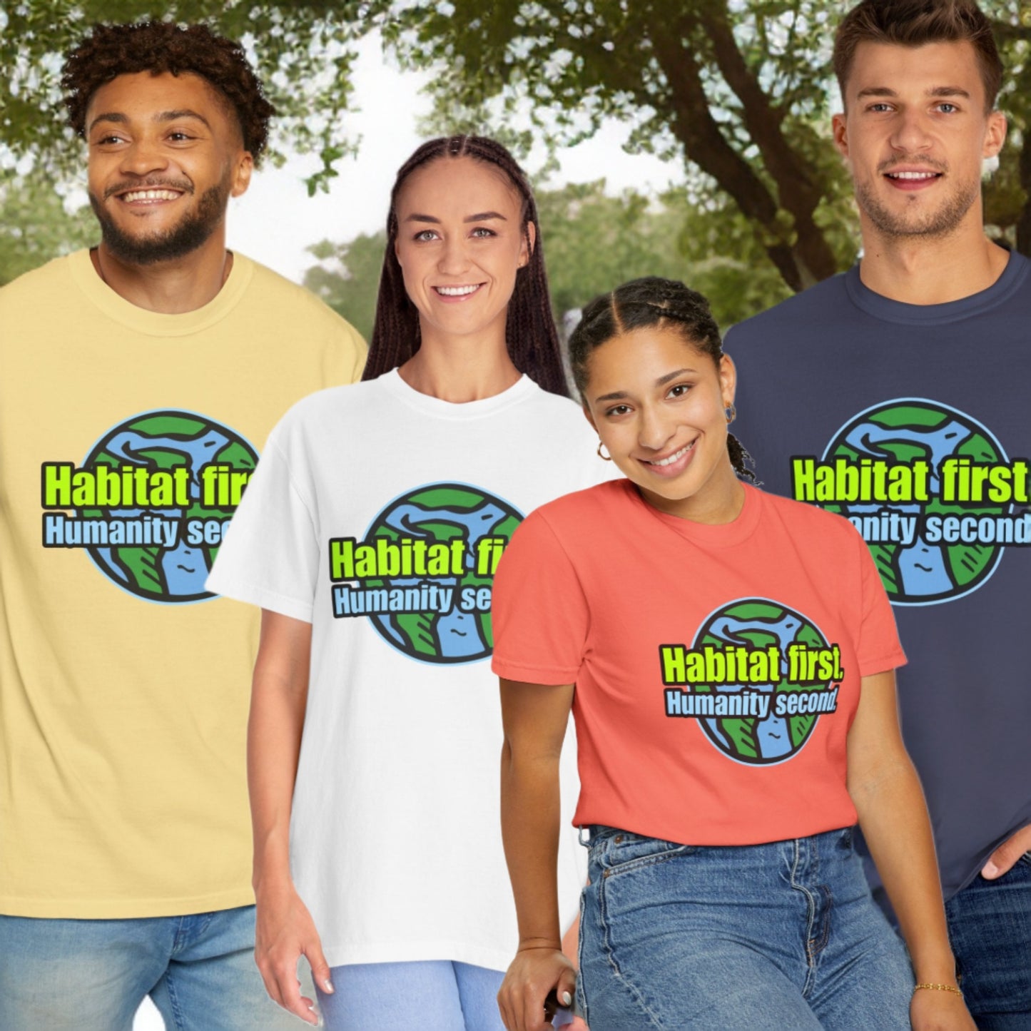 Habitat First - Unisex Garment-Dyed Tee for Activists