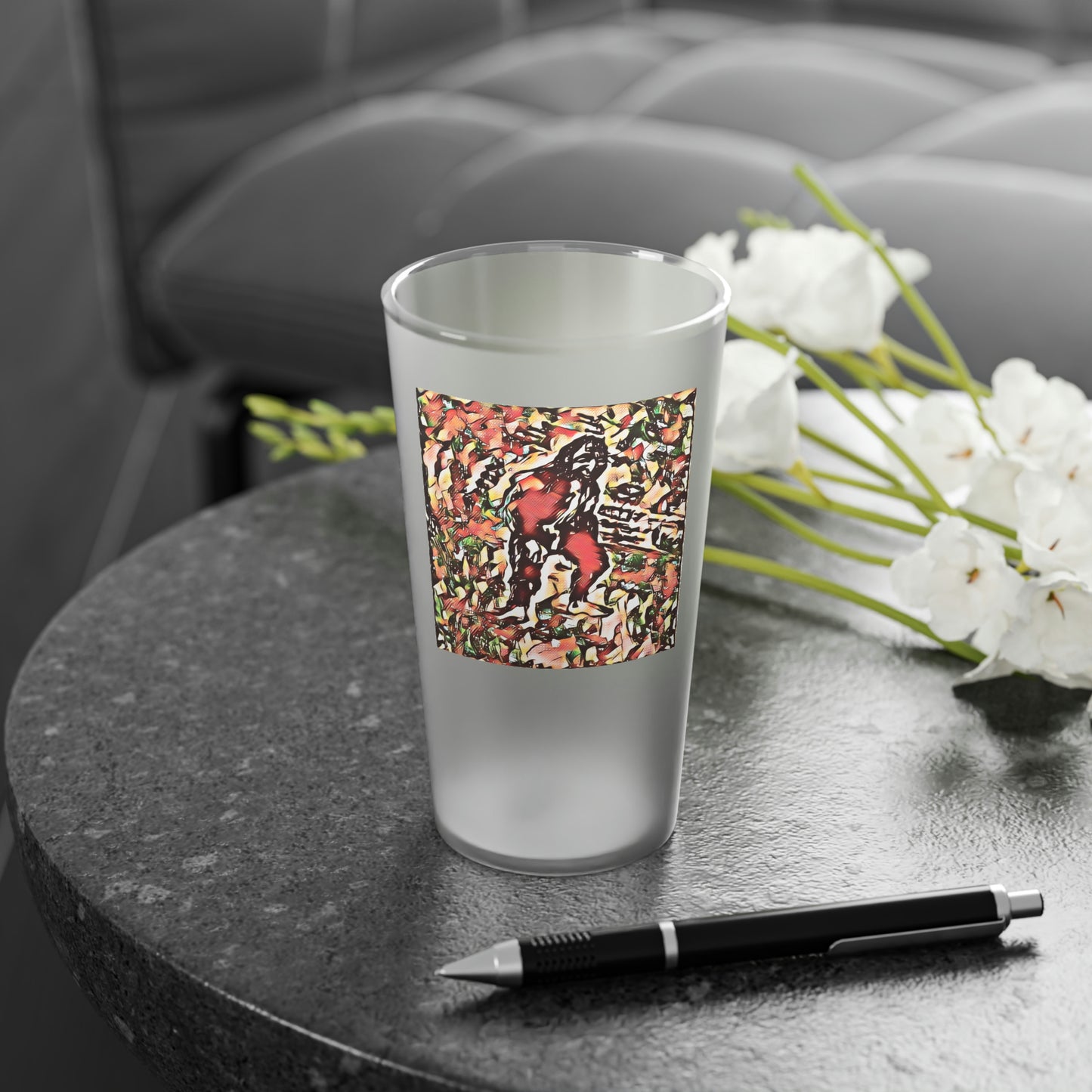 Bigfoot Emerges Frosted Pint Glass, 16oz