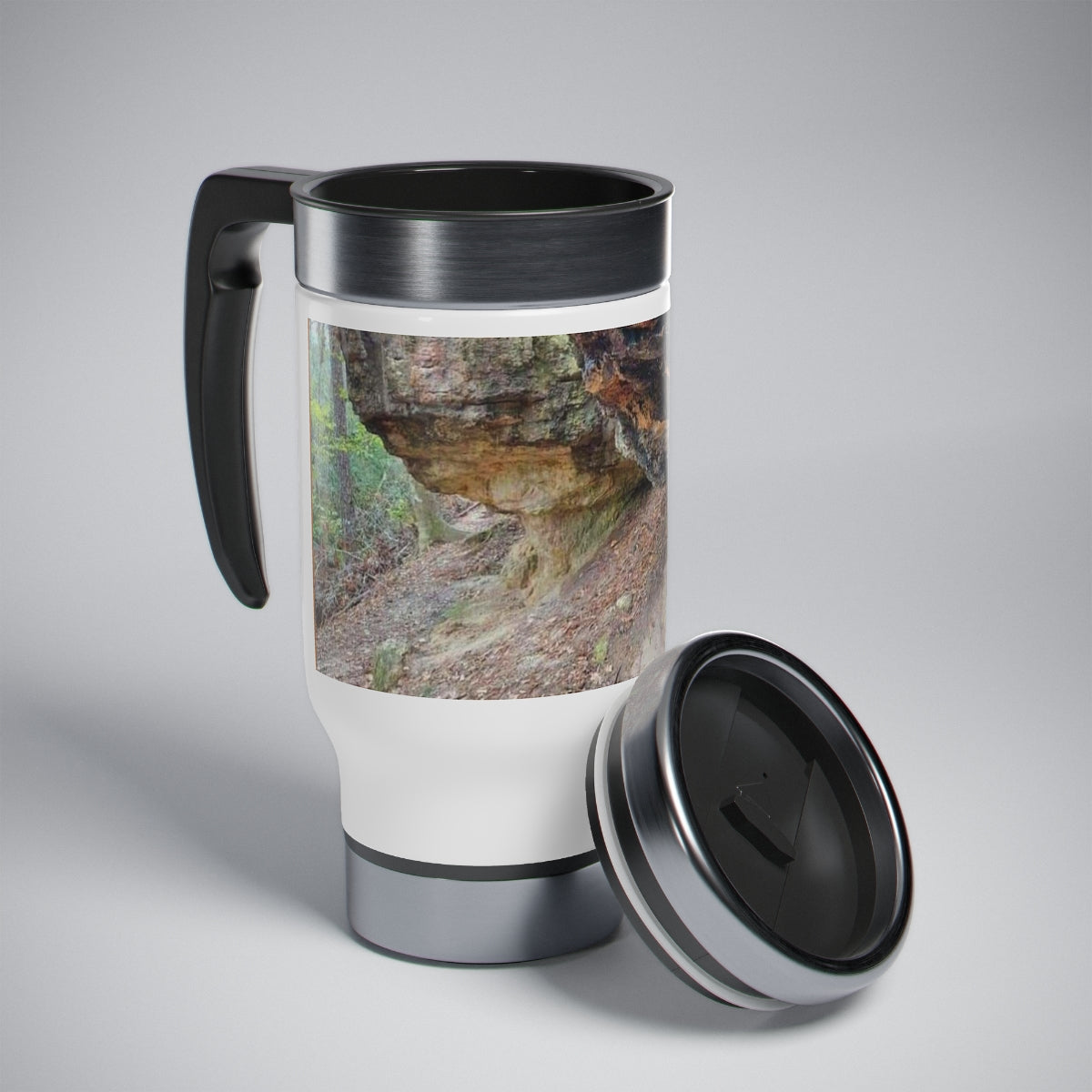 Stainless Steel Wolf Rock Cave Mug