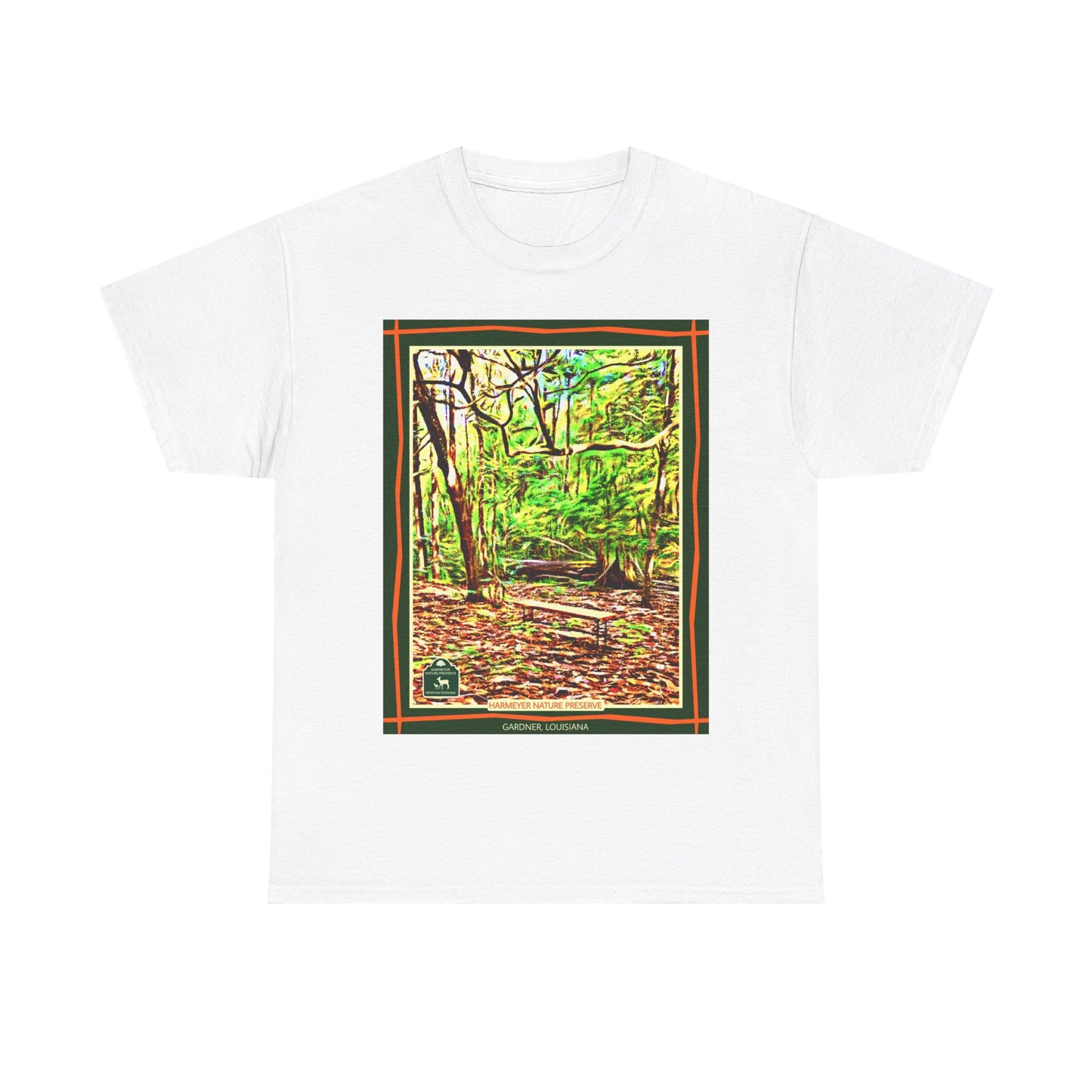 Harmeyer Nature Preserve Tee — Stylized Nature Park Graphic