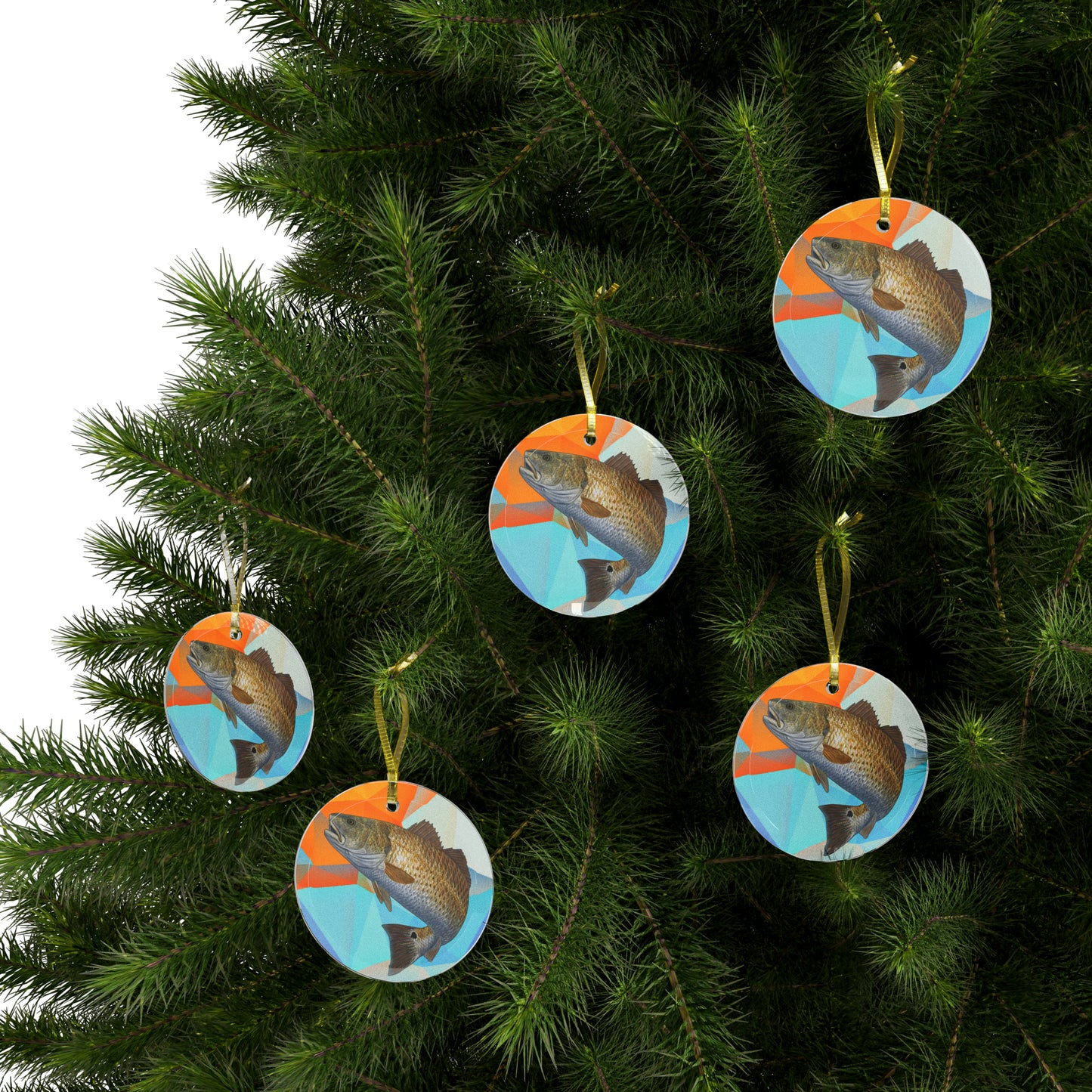 Redfish Glass Ornaments