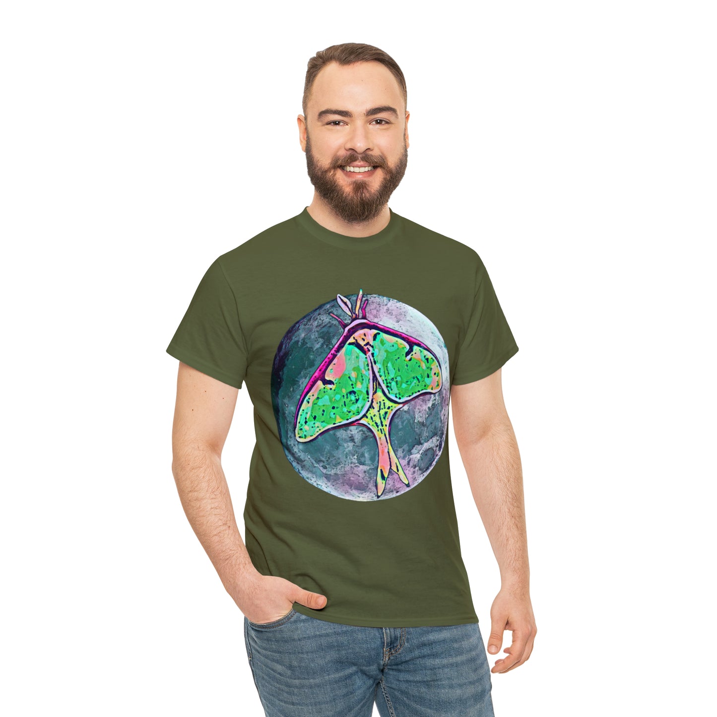 Luna Moth Unisex Heavy Cotton Tee