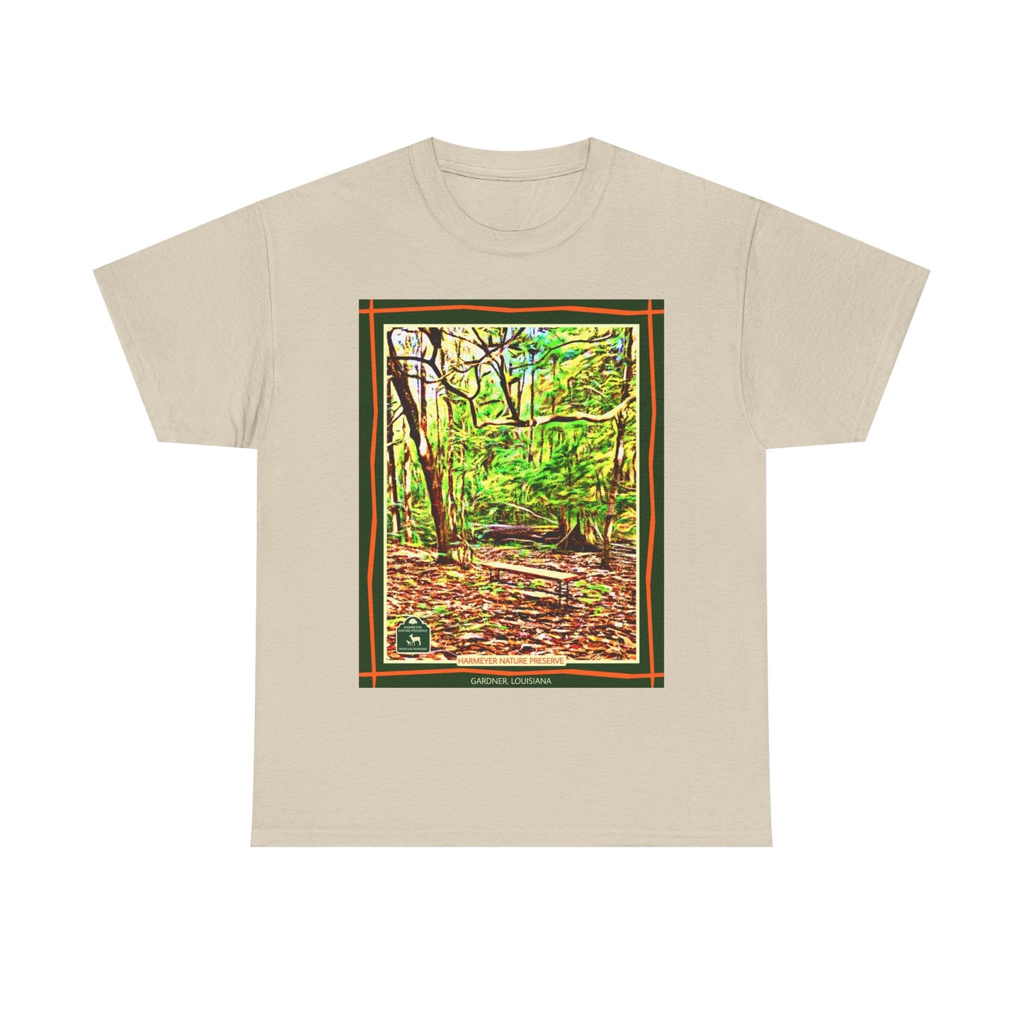 Harmeyer Nature Preserve Tee — Stylized Nature Park Graphic