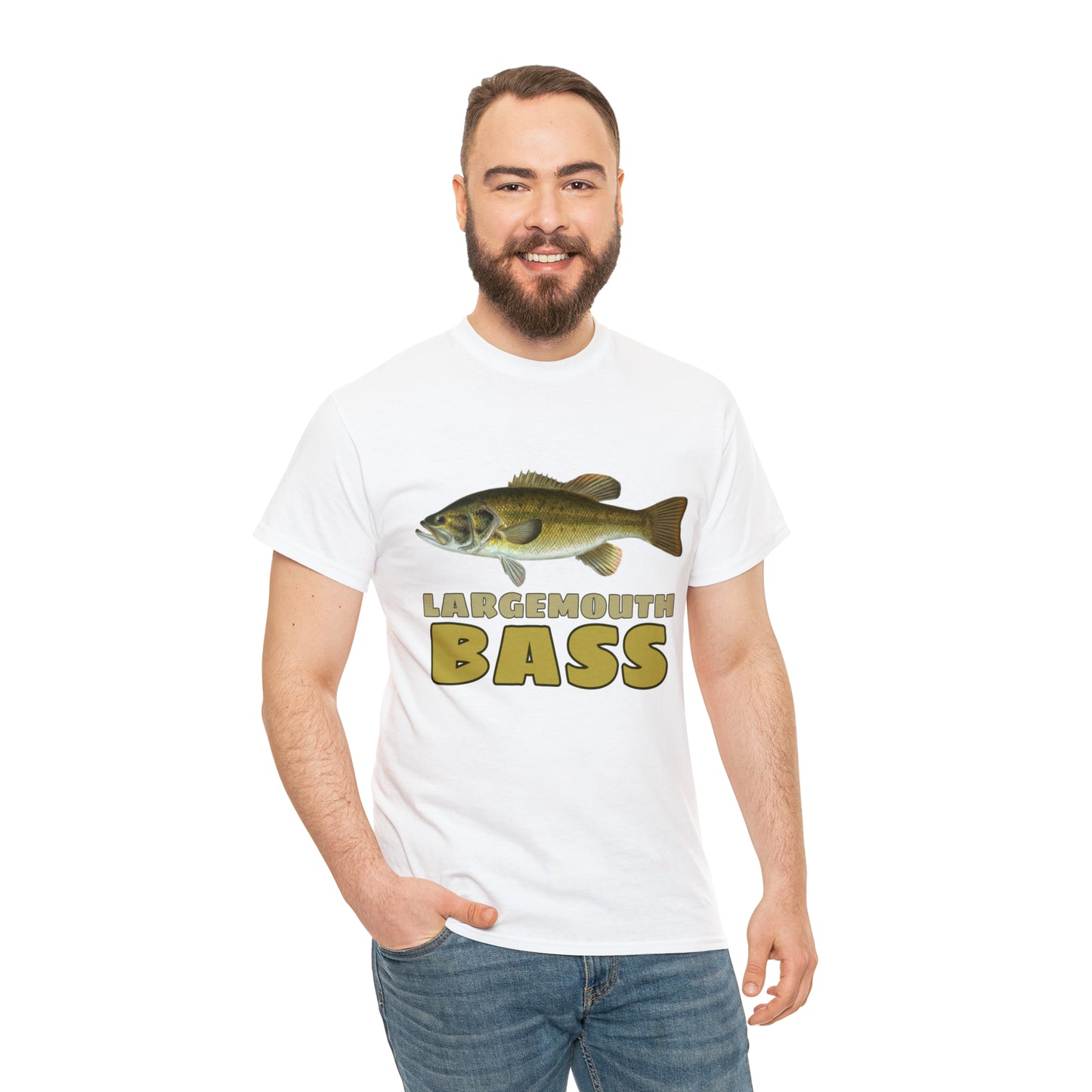 Largemouth Bass Unisex Heavy Cotton Tee