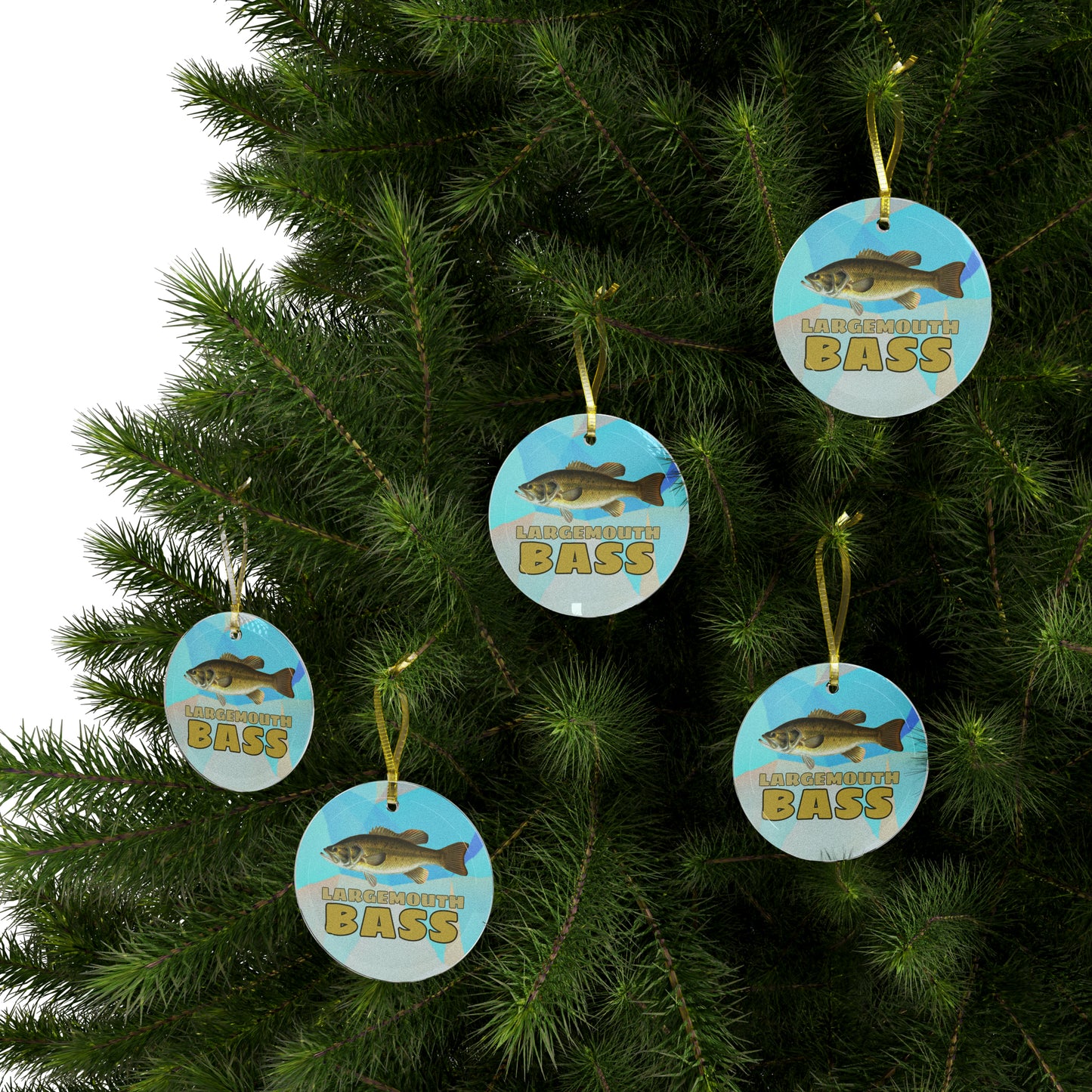 Largemouth Bass Glass Ornaments