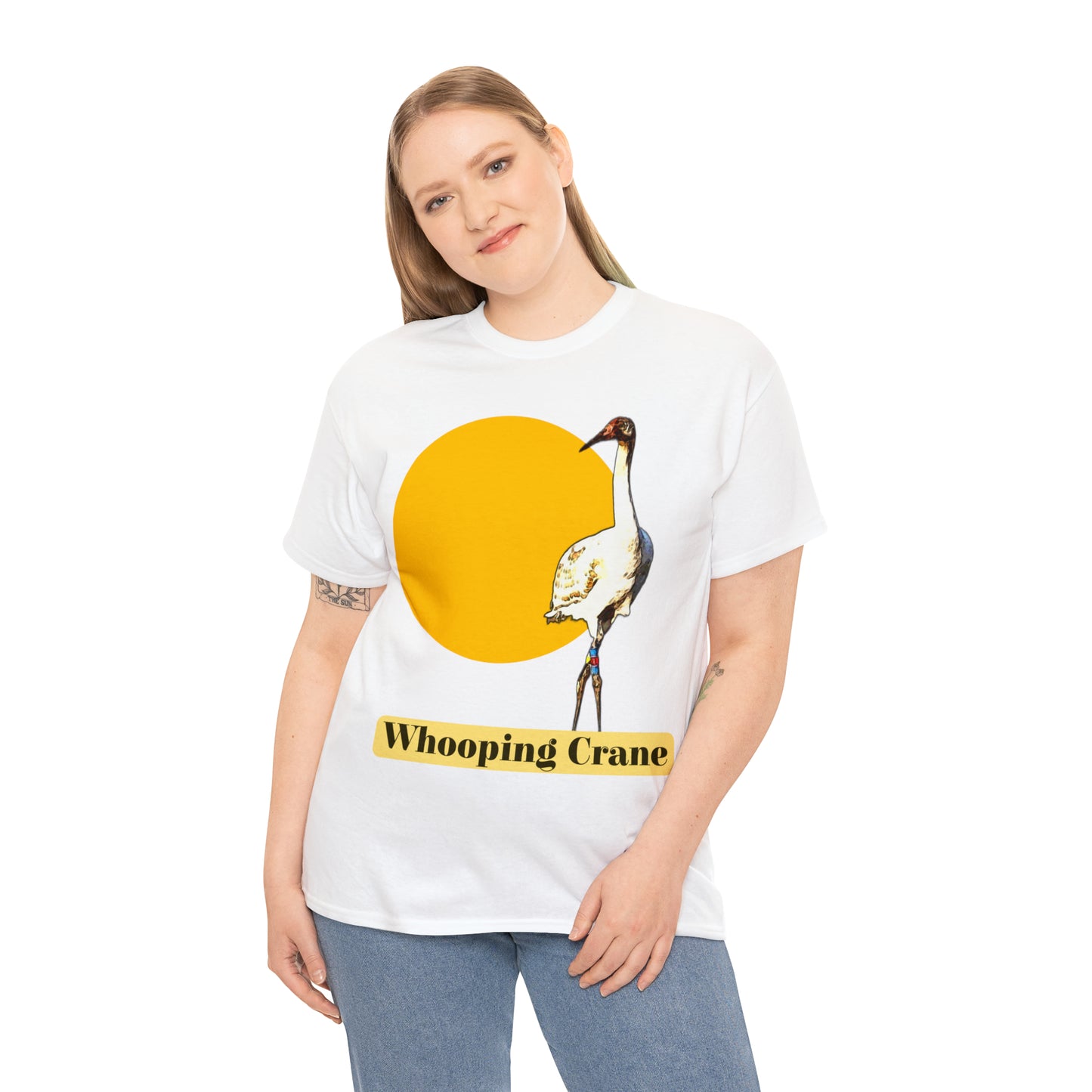 Whooping Crane Unisex Heavy Cotton Tee