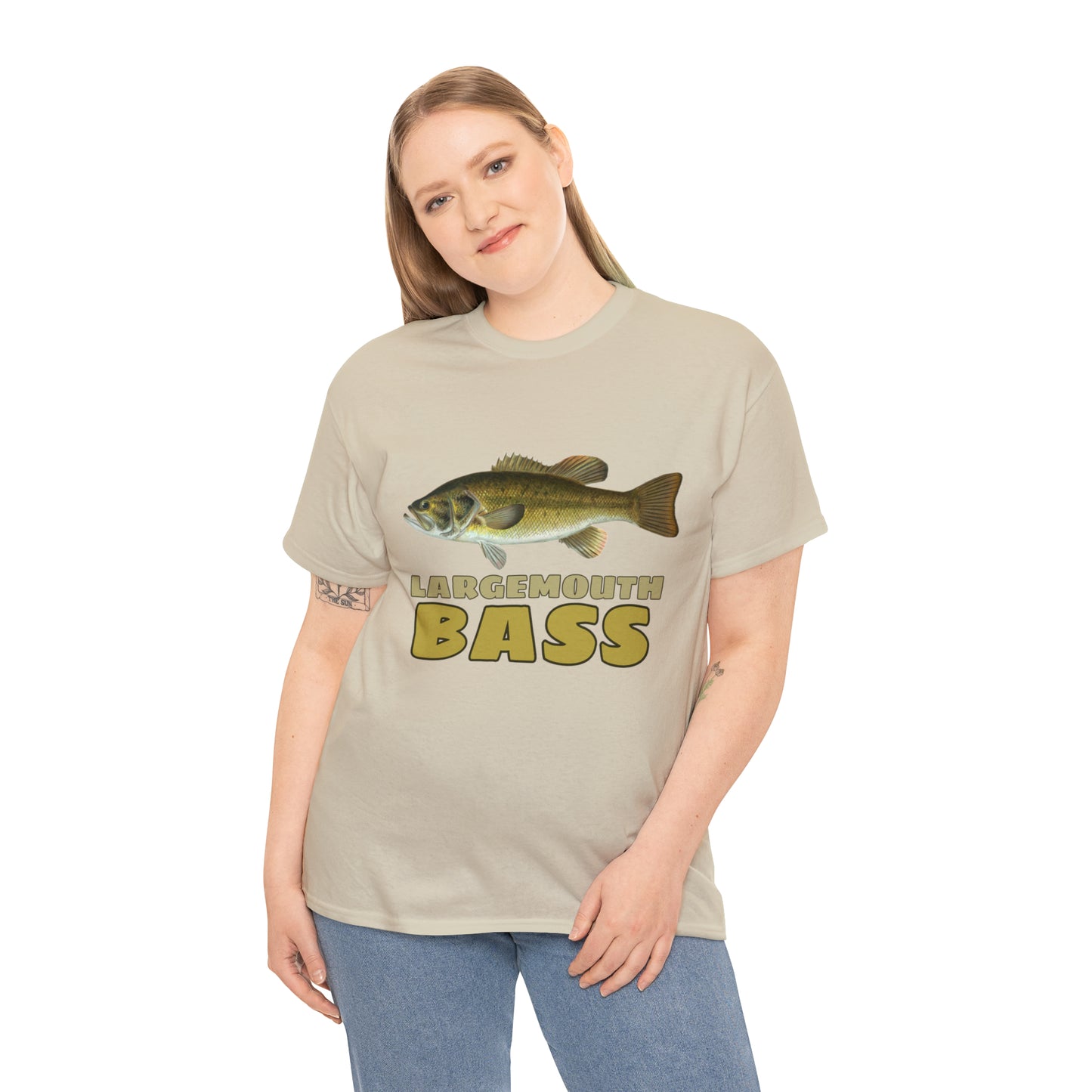 Largemouth Bass Unisex Heavy Cotton Tee