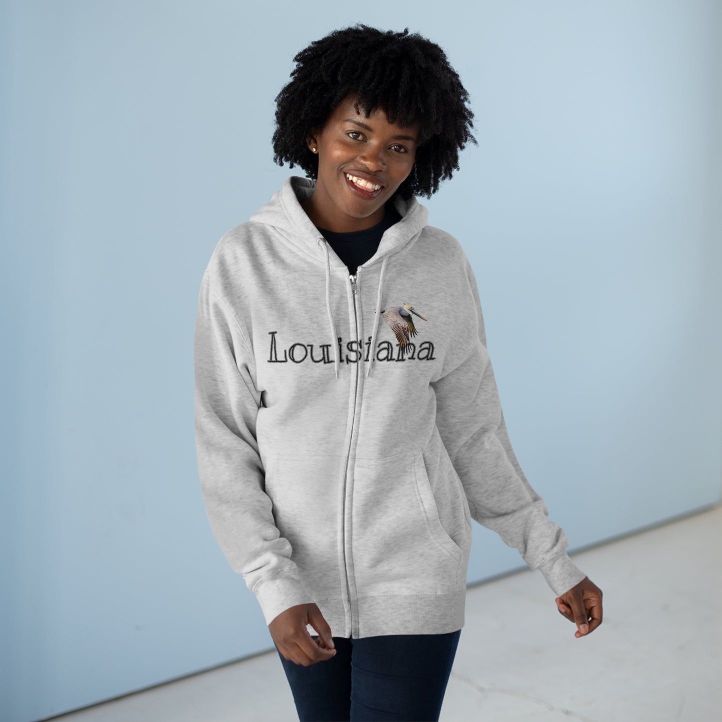 Unisex Premium Louisiana Full-Zip Hoodie