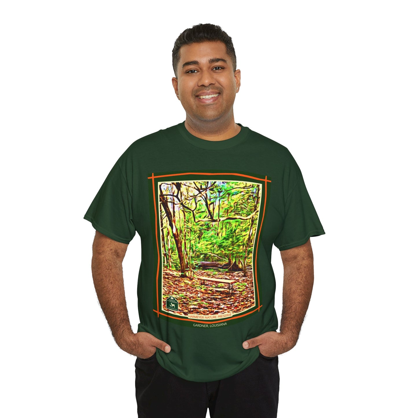 Harmeyer Nature Preserve Tee — Stylized Nature Park Graphic