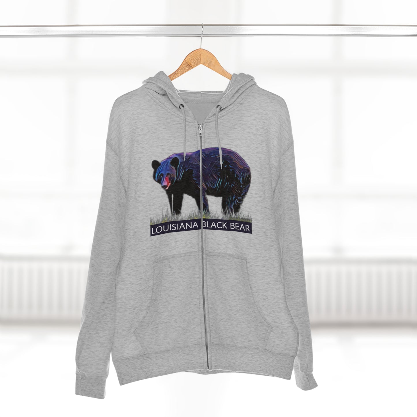 Unisex Premium Louisiana Black Bear Full-Zip Hoodie