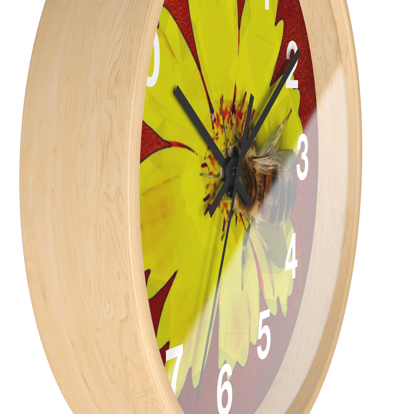 Bee and Flower Wall Clock