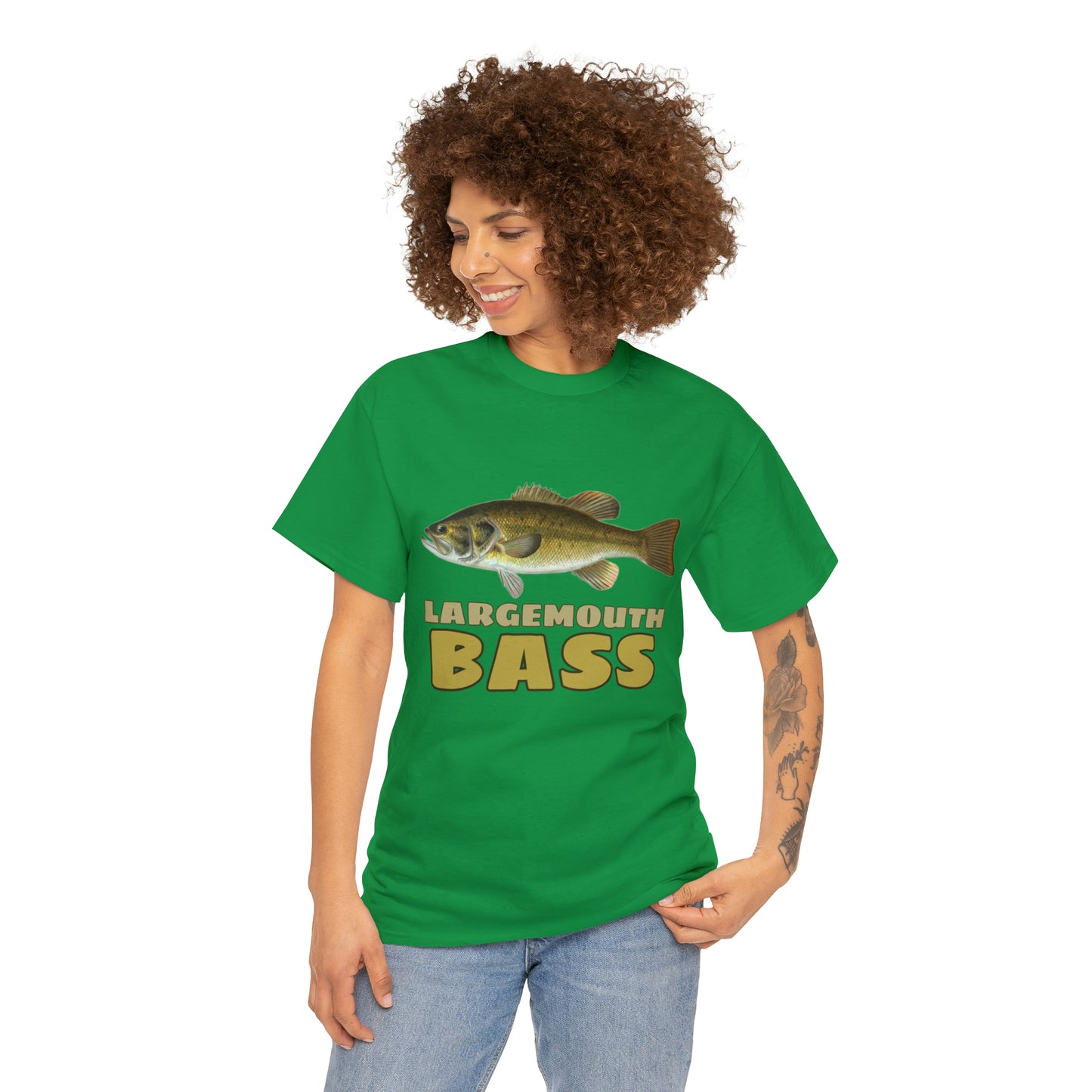 Largemouth Bass Unisex Heavy Cotton Tee