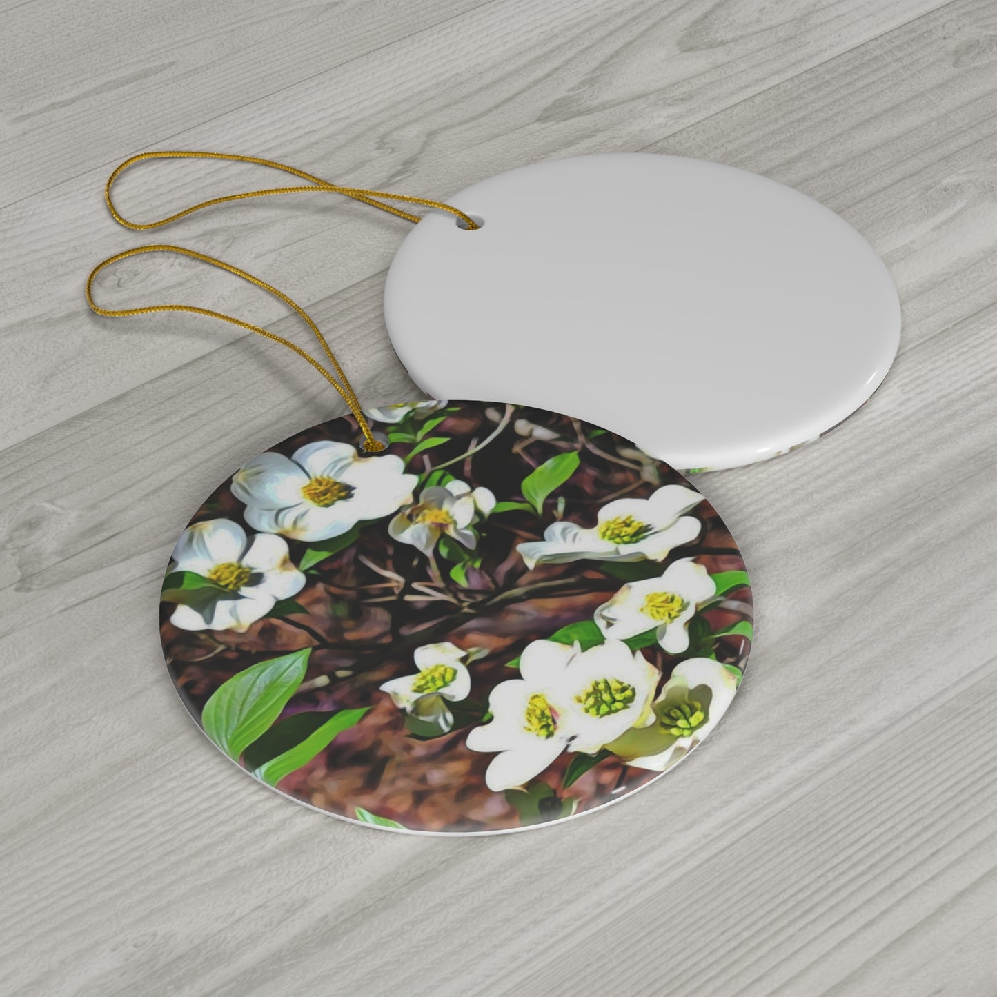 Porcelain Dogwoods Ornament