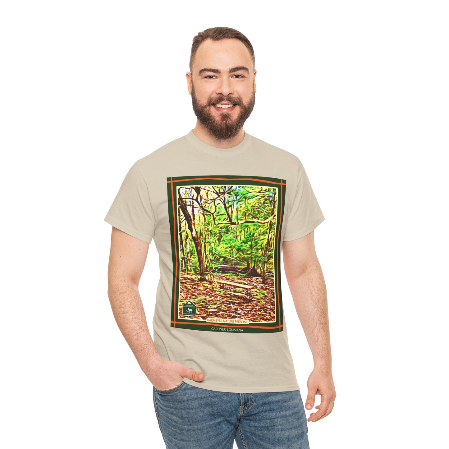 Harmeyer Nature Preserve Tee — Stylized Nature Park Graphic