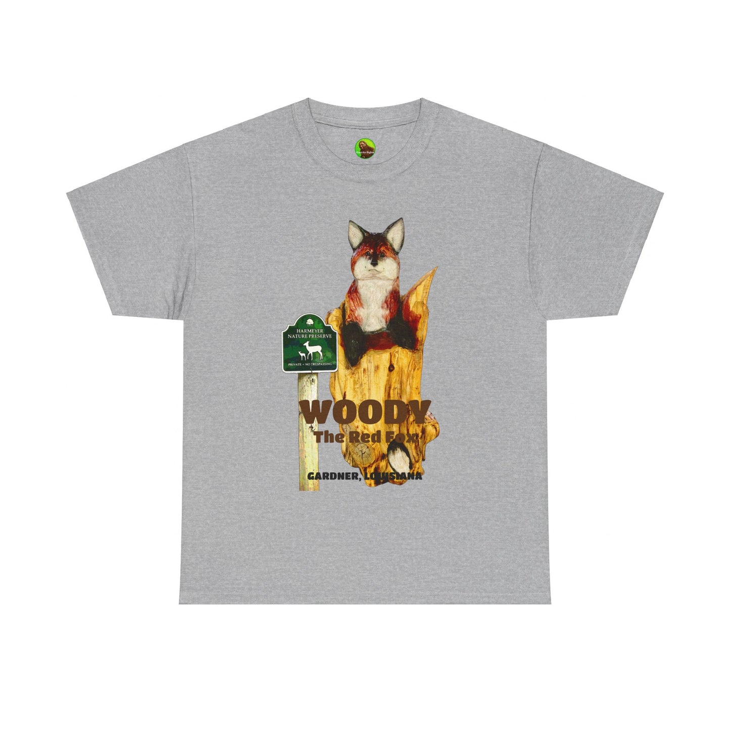 Woody the Red Fox Unisex Hvy Cotton Tee