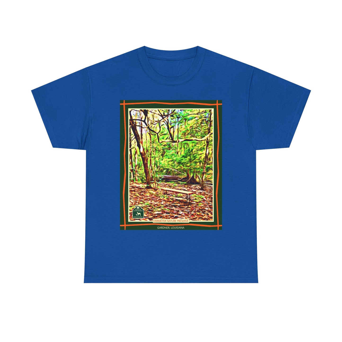 Harmeyer Nature Preserve Tee — Stylized Nature Park Graphic