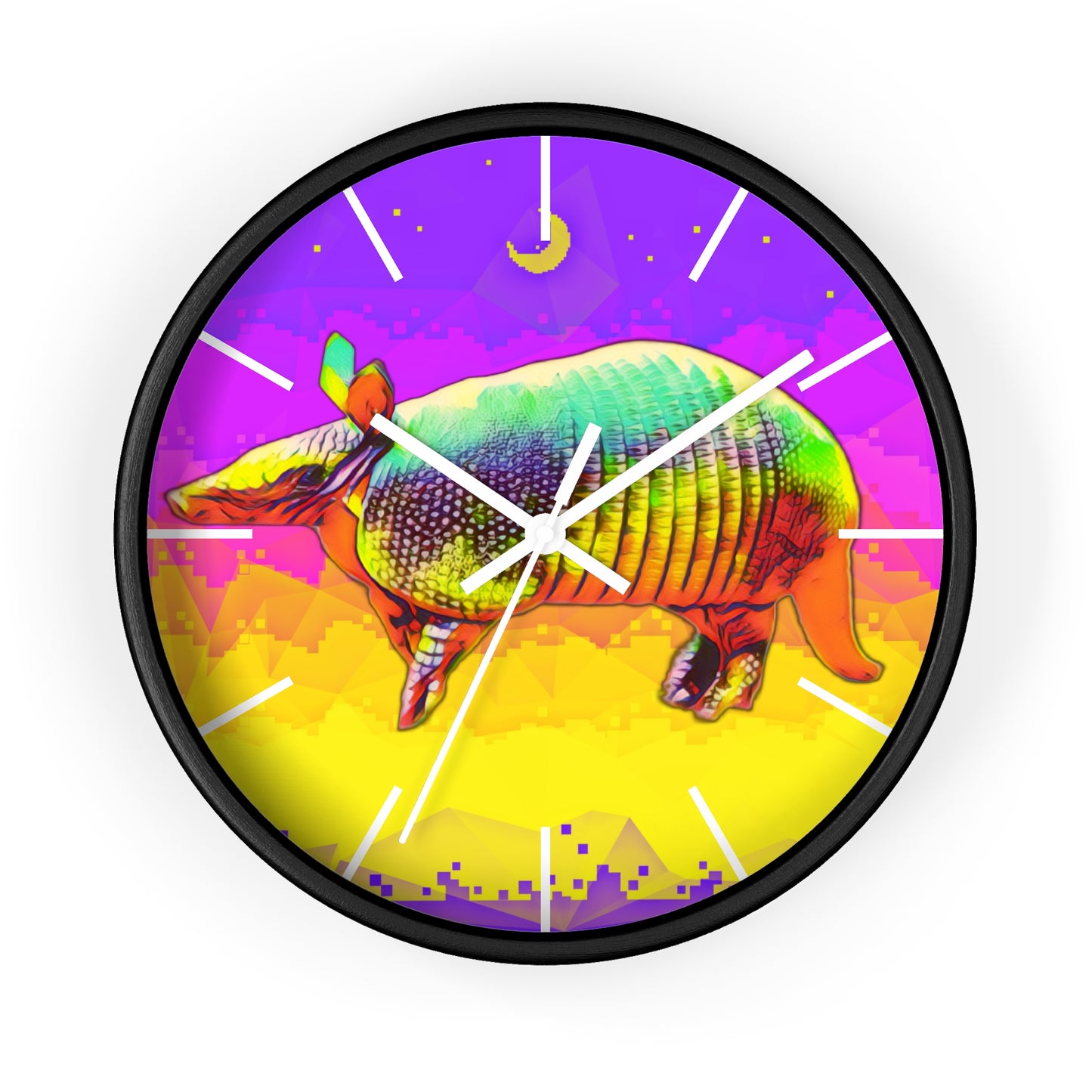 Golden Armadillo Wall Clock