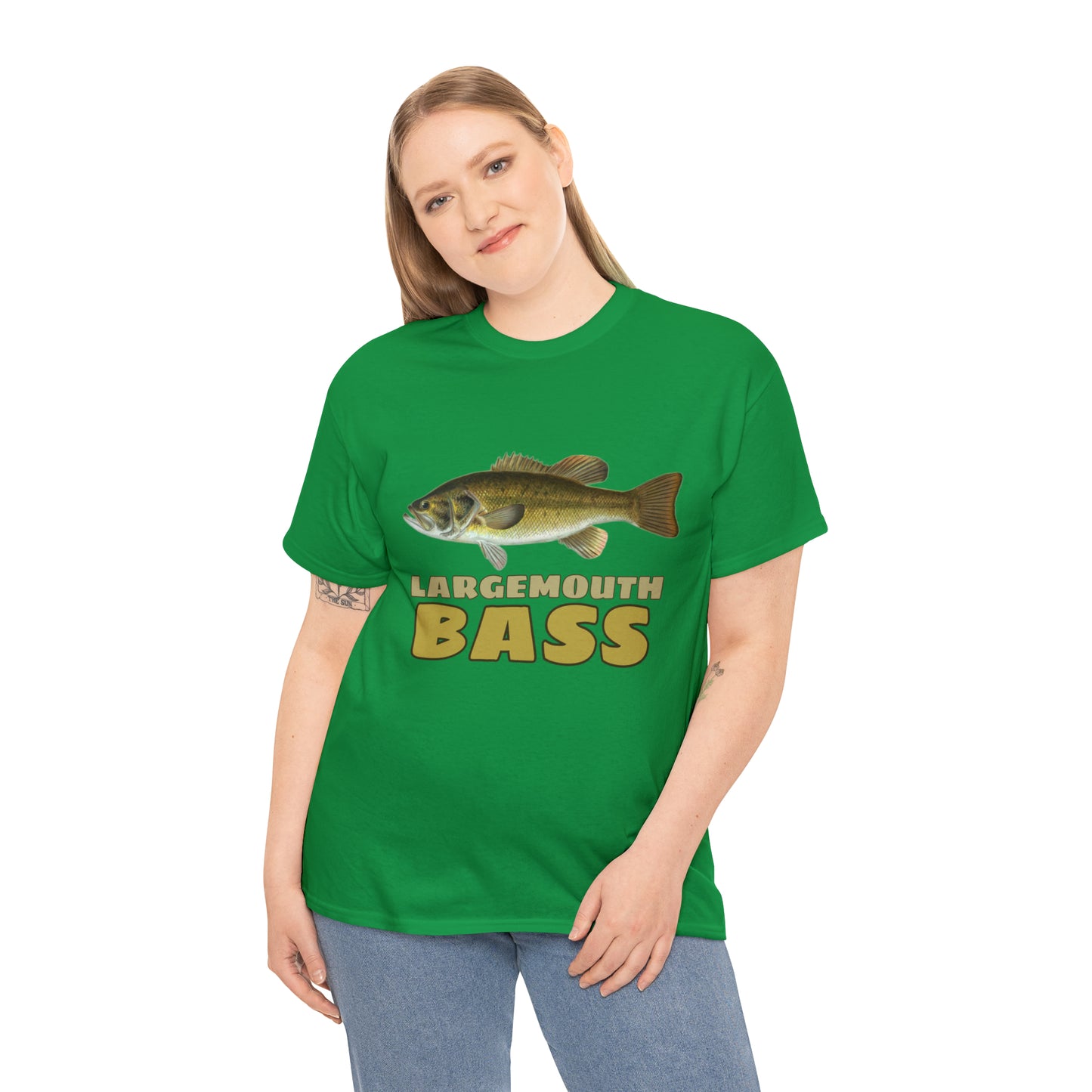 Largemouth Bass Unisex Heavy Cotton Tee