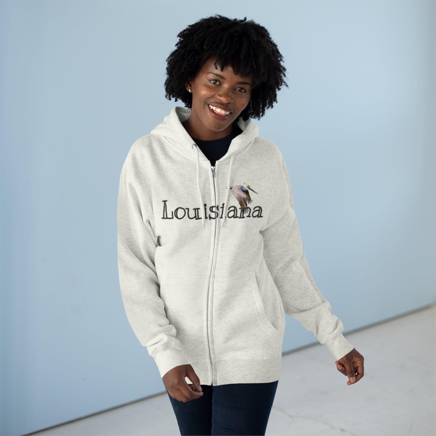 Unisex Premium Louisiana Full-Zip Hoodie