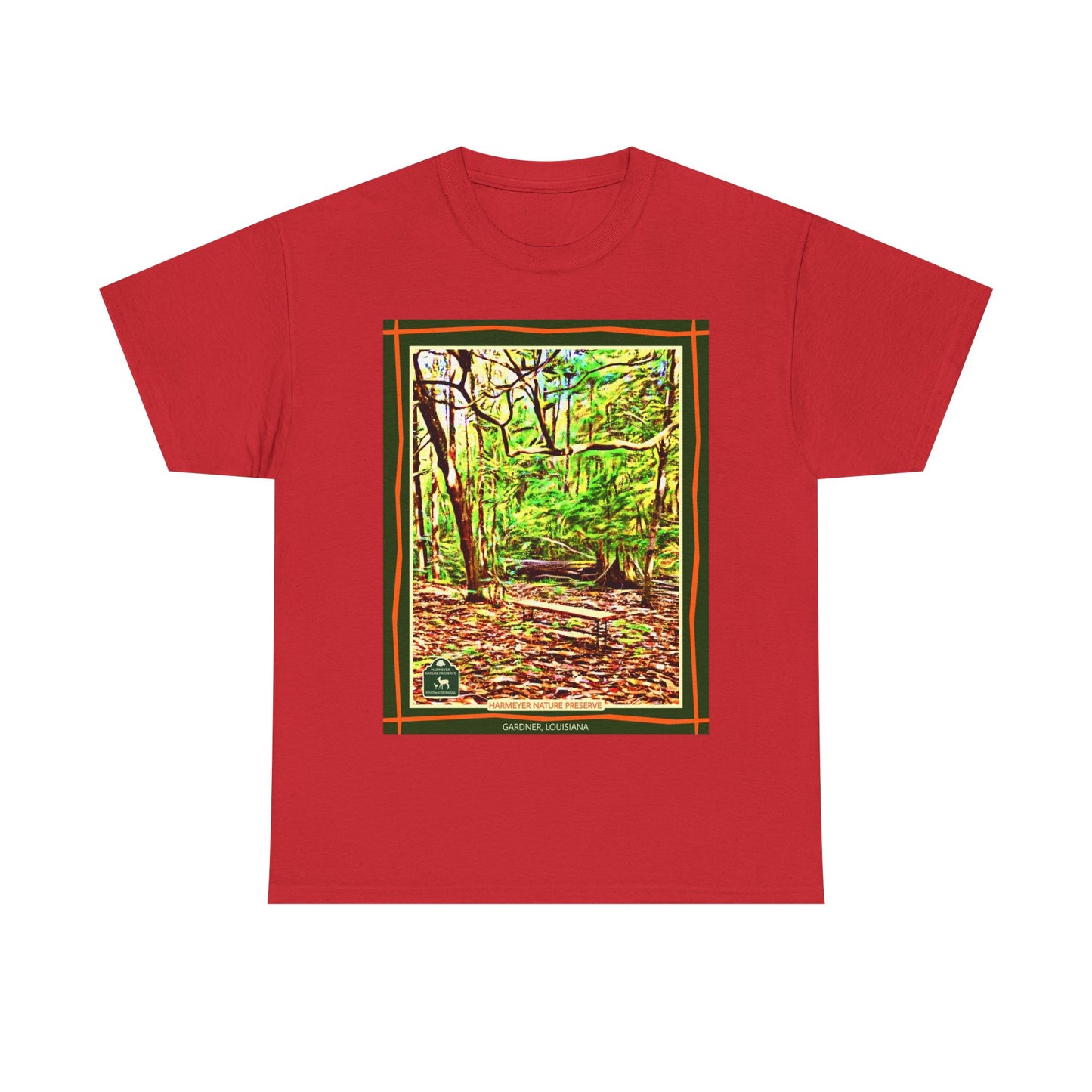 Harmeyer Nature Preserve Tee — Stylized Nature Park Graphic